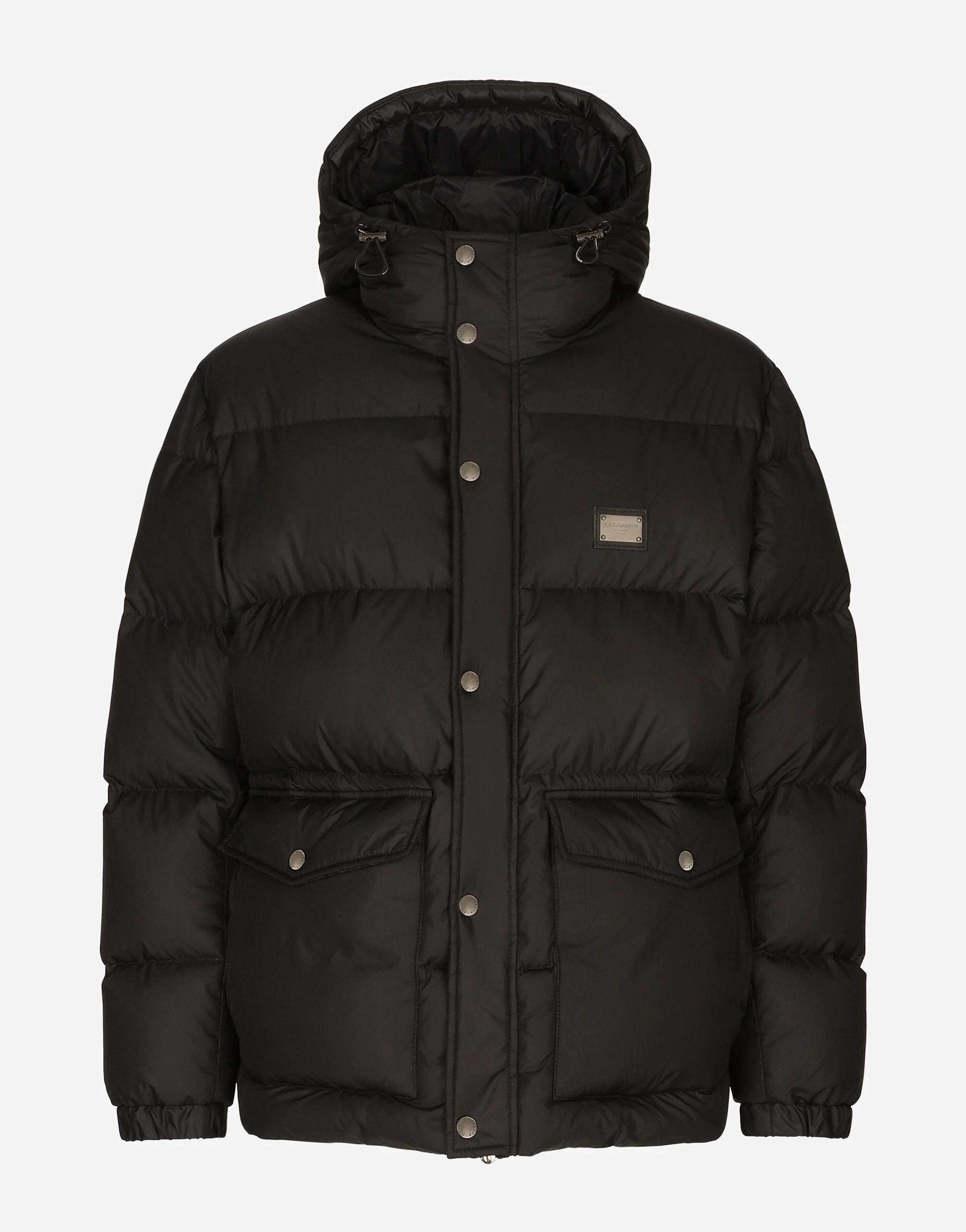 Dolce & Gabbana Logo-Plaque Padded Hooded Jacket