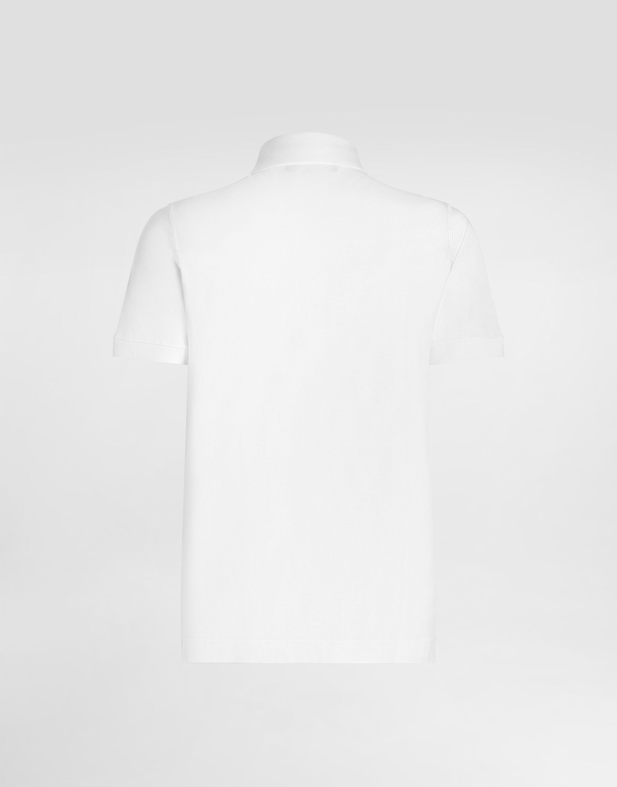 Dolce & Gabbana Logo-Plaque Piqué Polo-Shirt