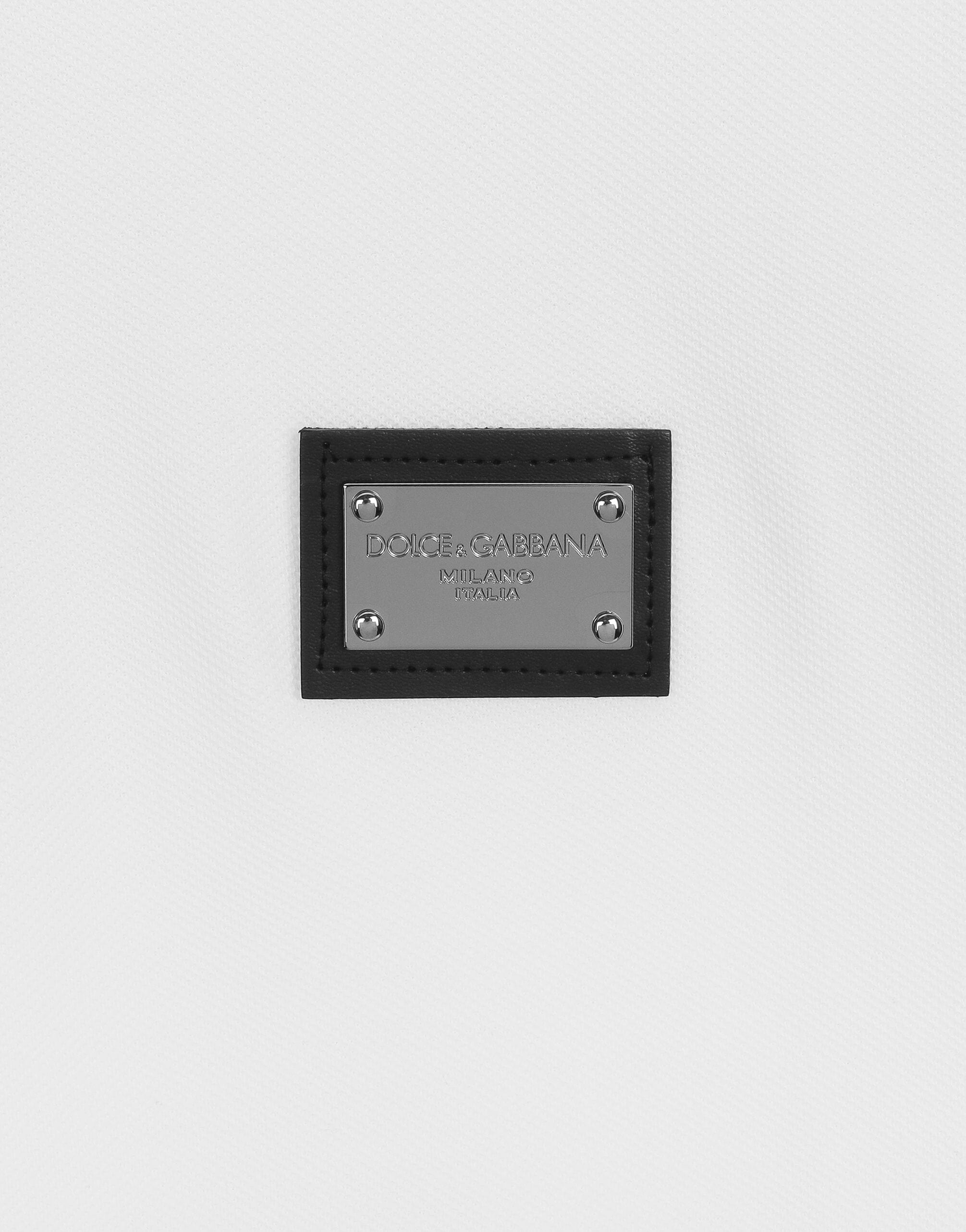 Dolce & Gabbana Logo-Plaque Piqué Polo-Shirt