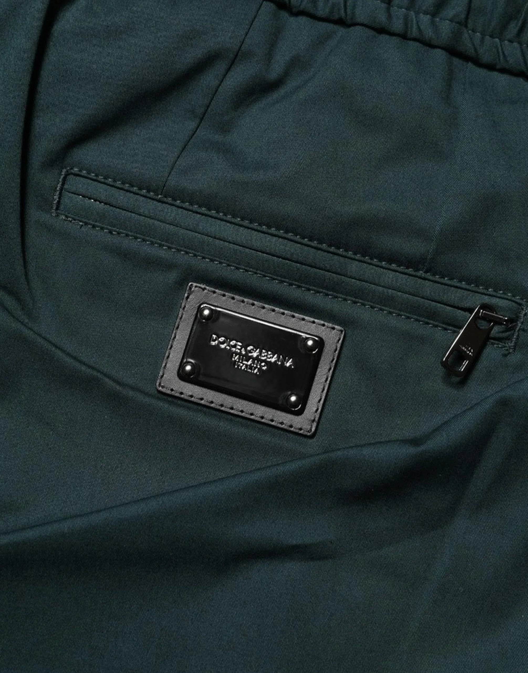Dolce & Gabbana Logo Plaque Stretch Cotton Jogging Pants