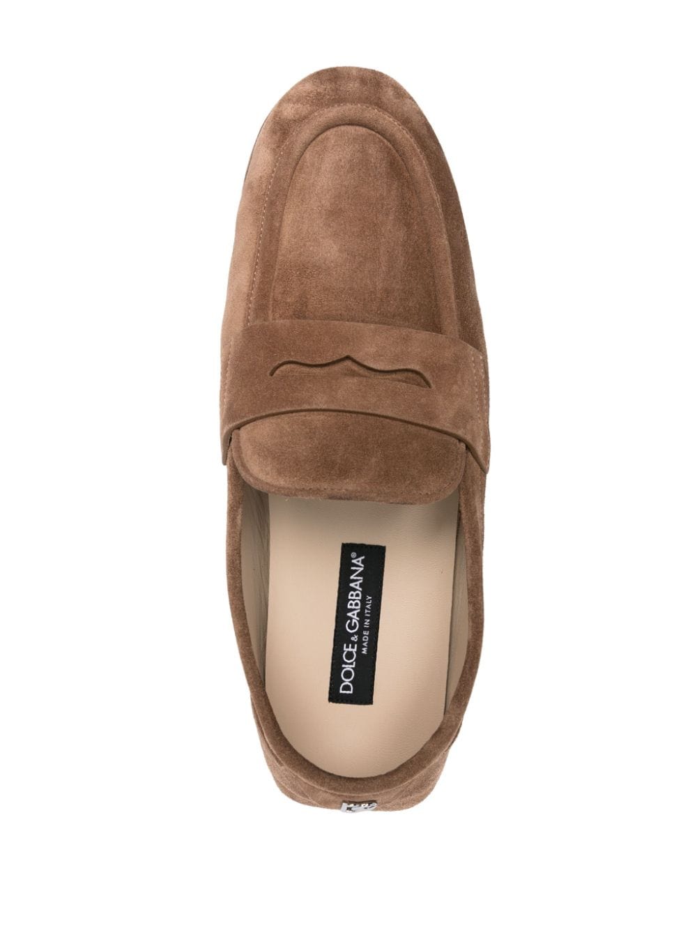 Dolce & Gabbana Logo-Plaque Suede Loafers