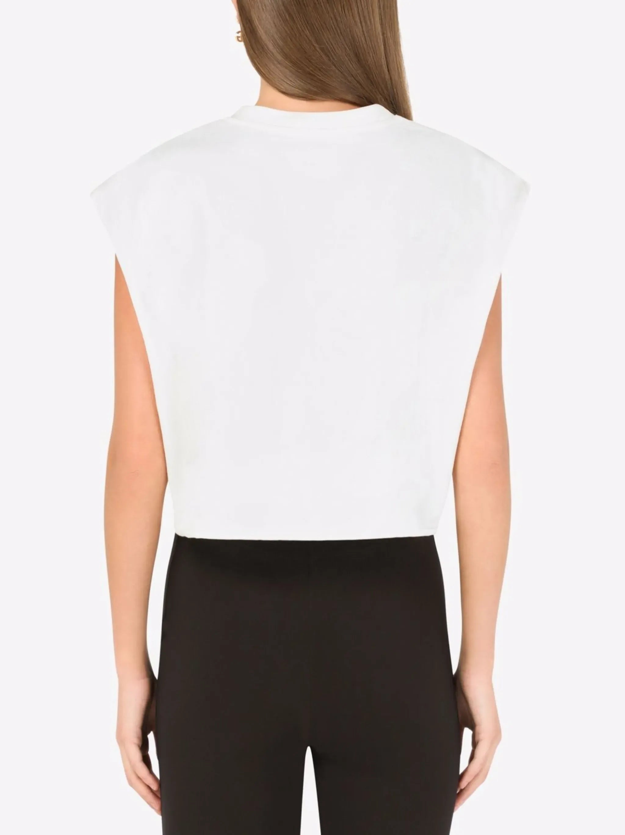 Dolce & Gabbana Logo-Print Cropped T-Shirt