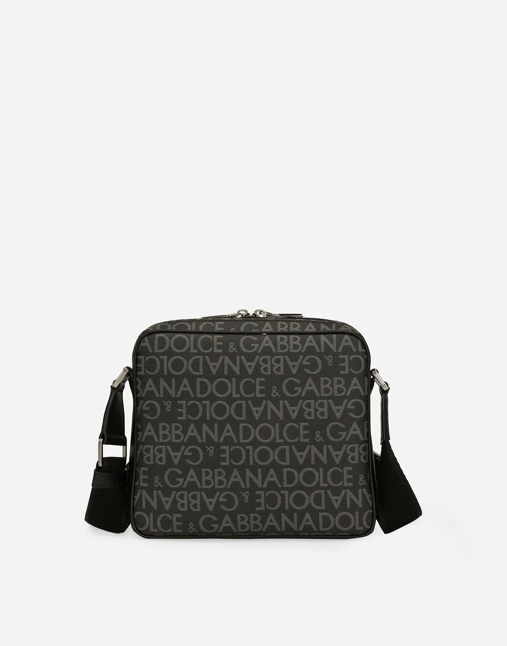 Dolce & Gabbana Logo-Print Jacquard Zipped Shoulder Bag