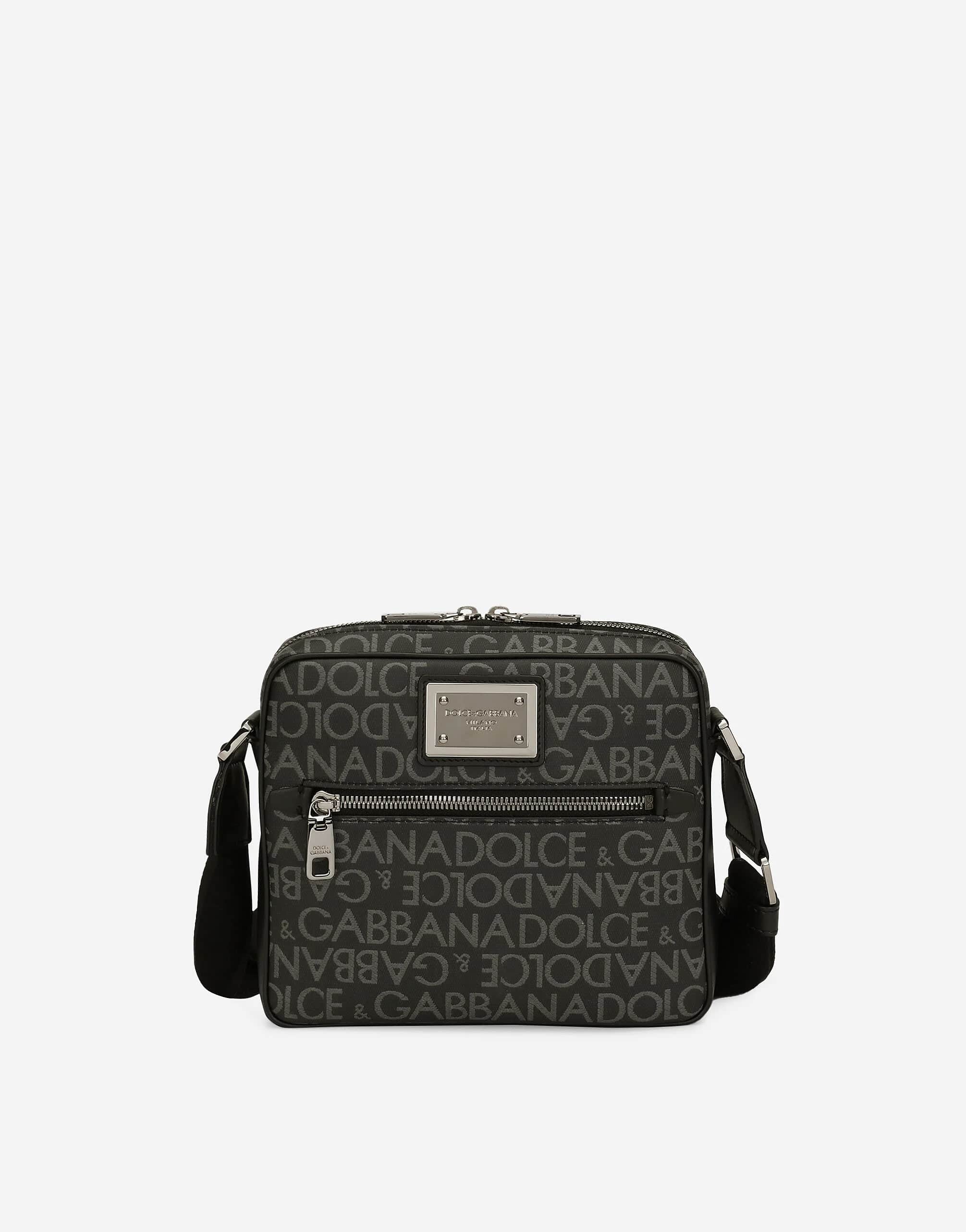 Dolce & Gabbana Logo-Print Jacquard Zipped Shoulder Bag