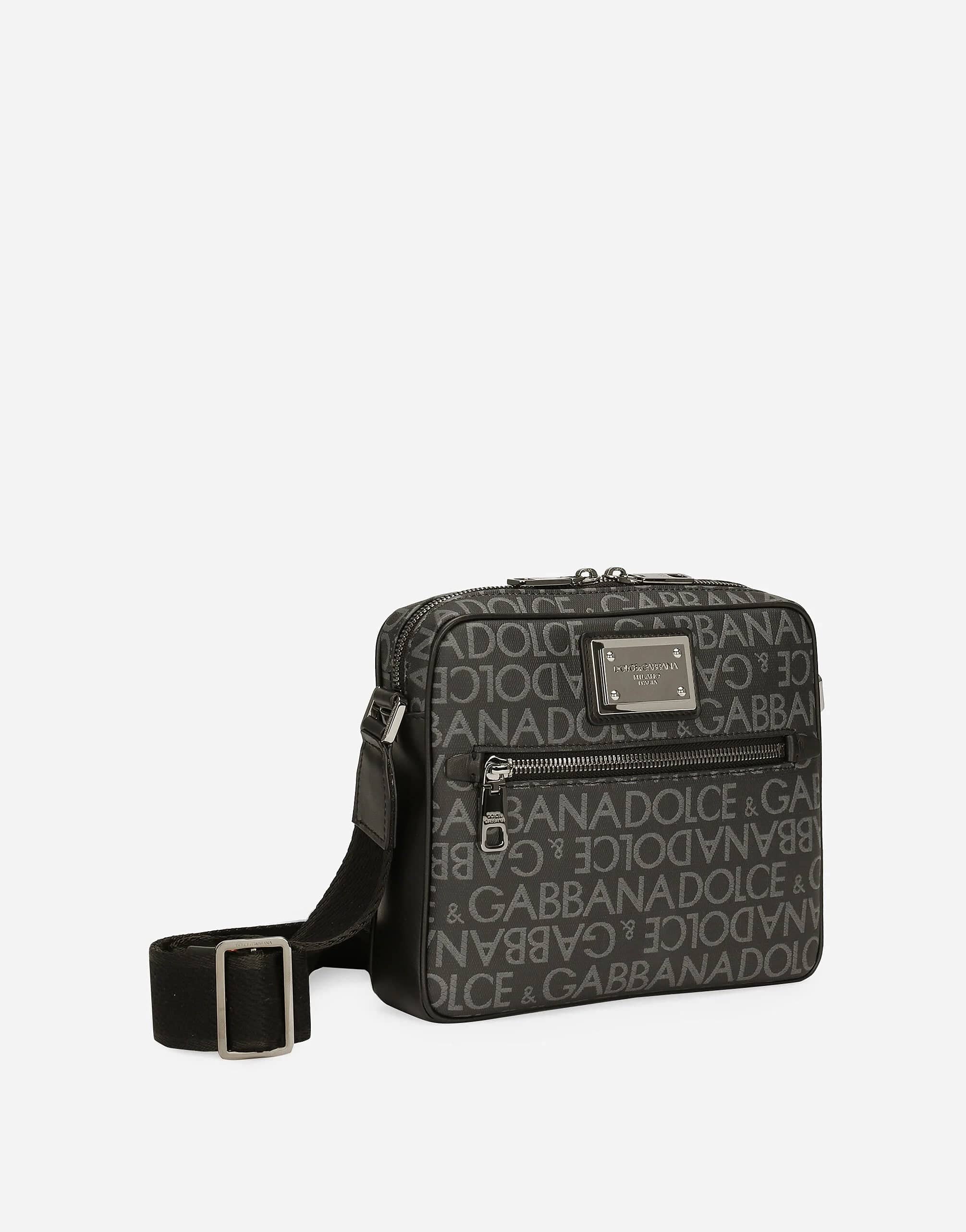 Dolce & Gabbana Logo-Print Jacquard Zipped Shoulder Bag