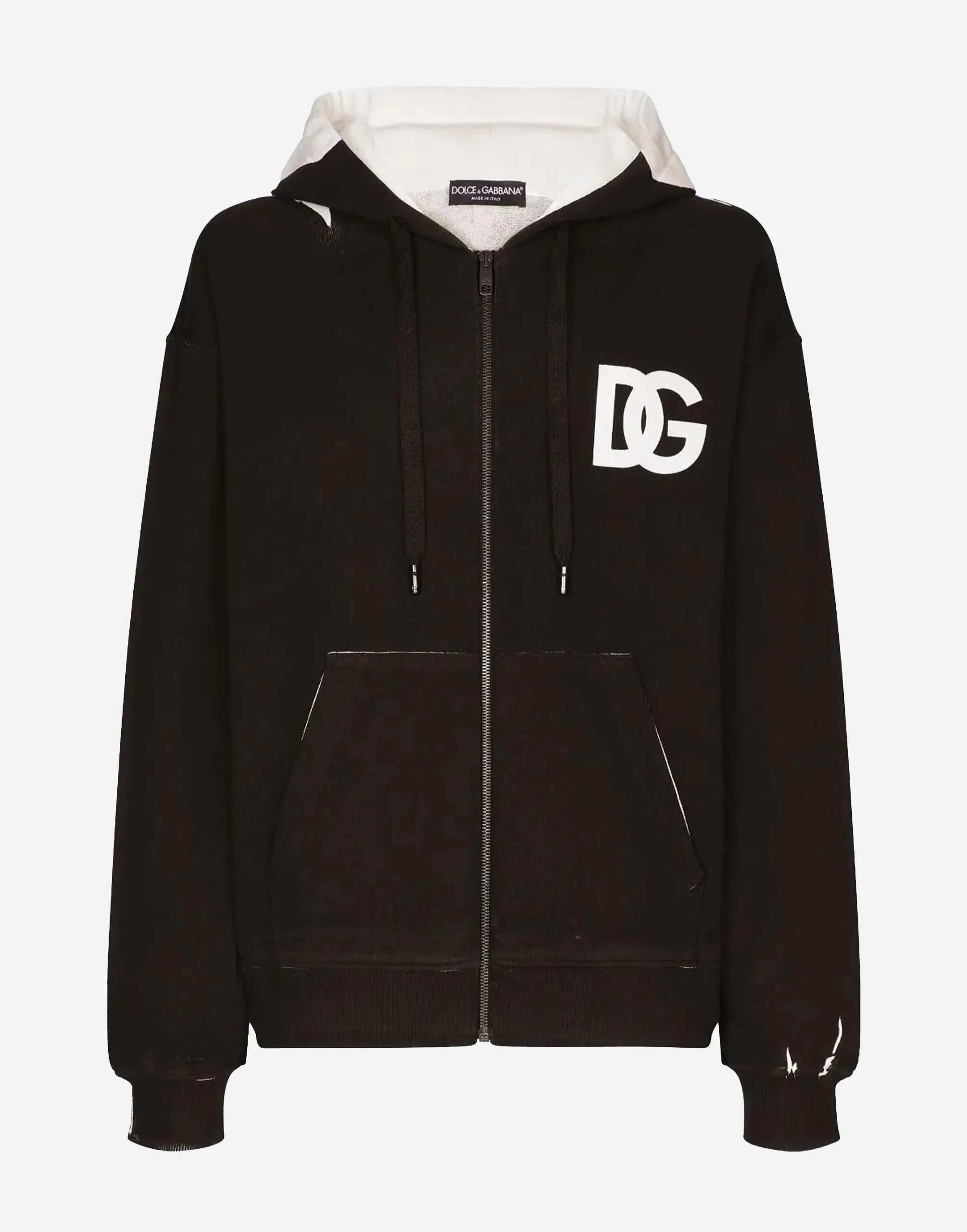 Dolce & Gabbana Dolce & Gabbana Logo-Print Zipped Hoodie