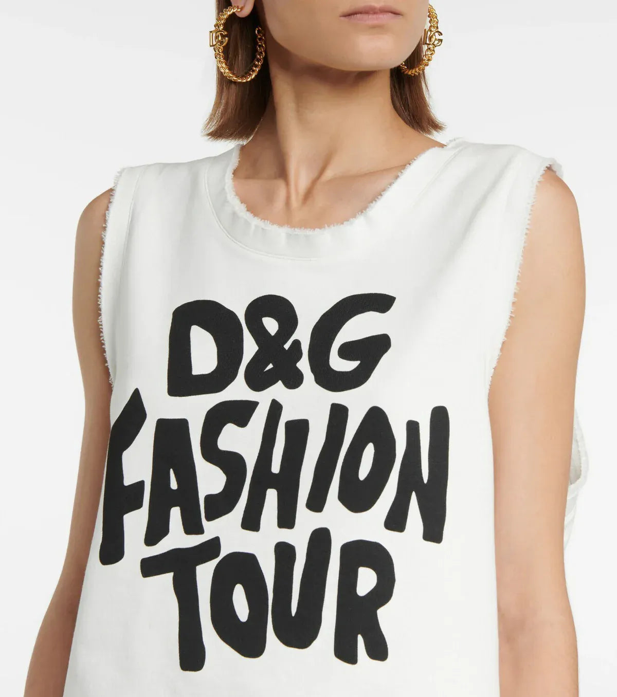 Dolce & Gabbana ロゴプリント コットンタンクトップ | Sendegaro US