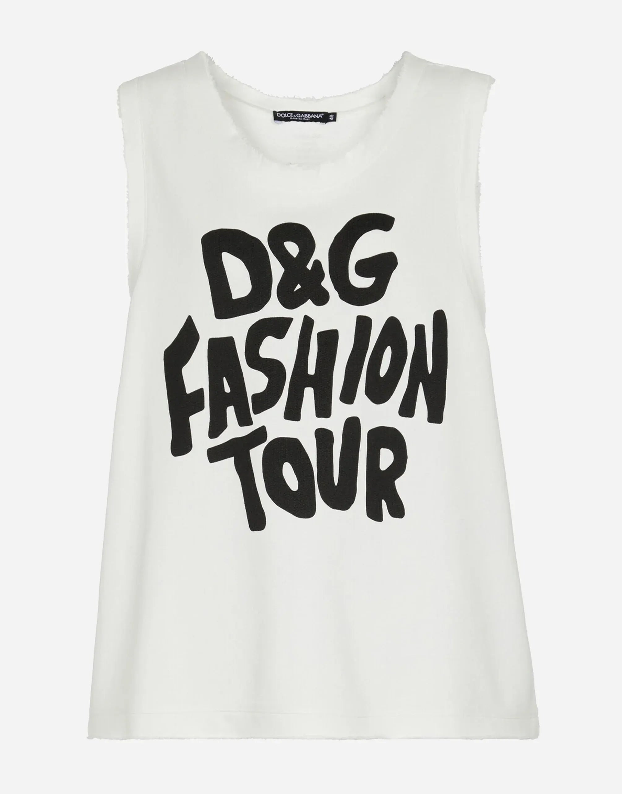Dolce & Gabbana Logo-Printed Cotton Tank Top