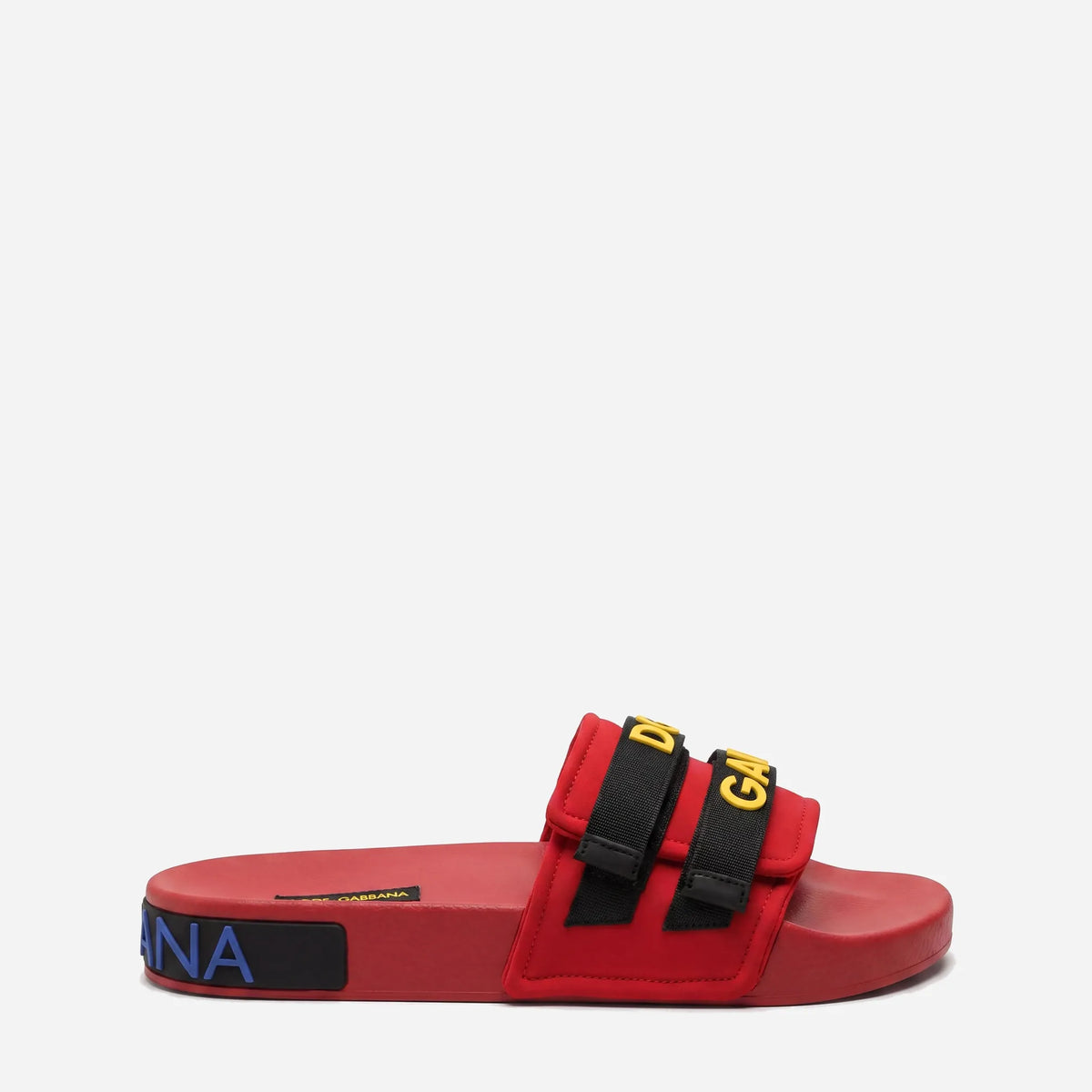 Dolce & Gabbana Logo Strap Rubber Pool Slide Sandals | Sendegaro IT