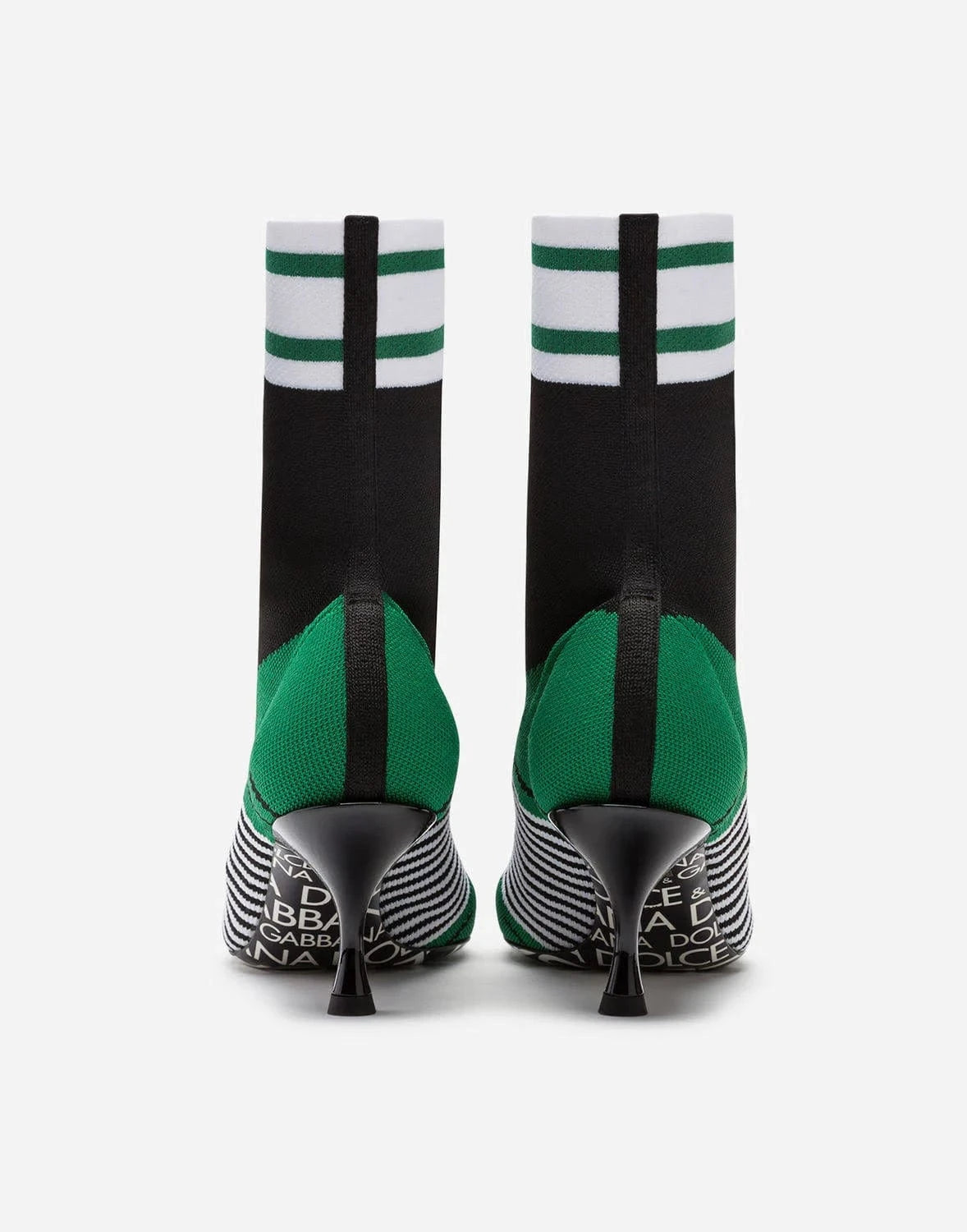 Dolce & Gabbana Logo Stretch Sock-Style Ankle Boots