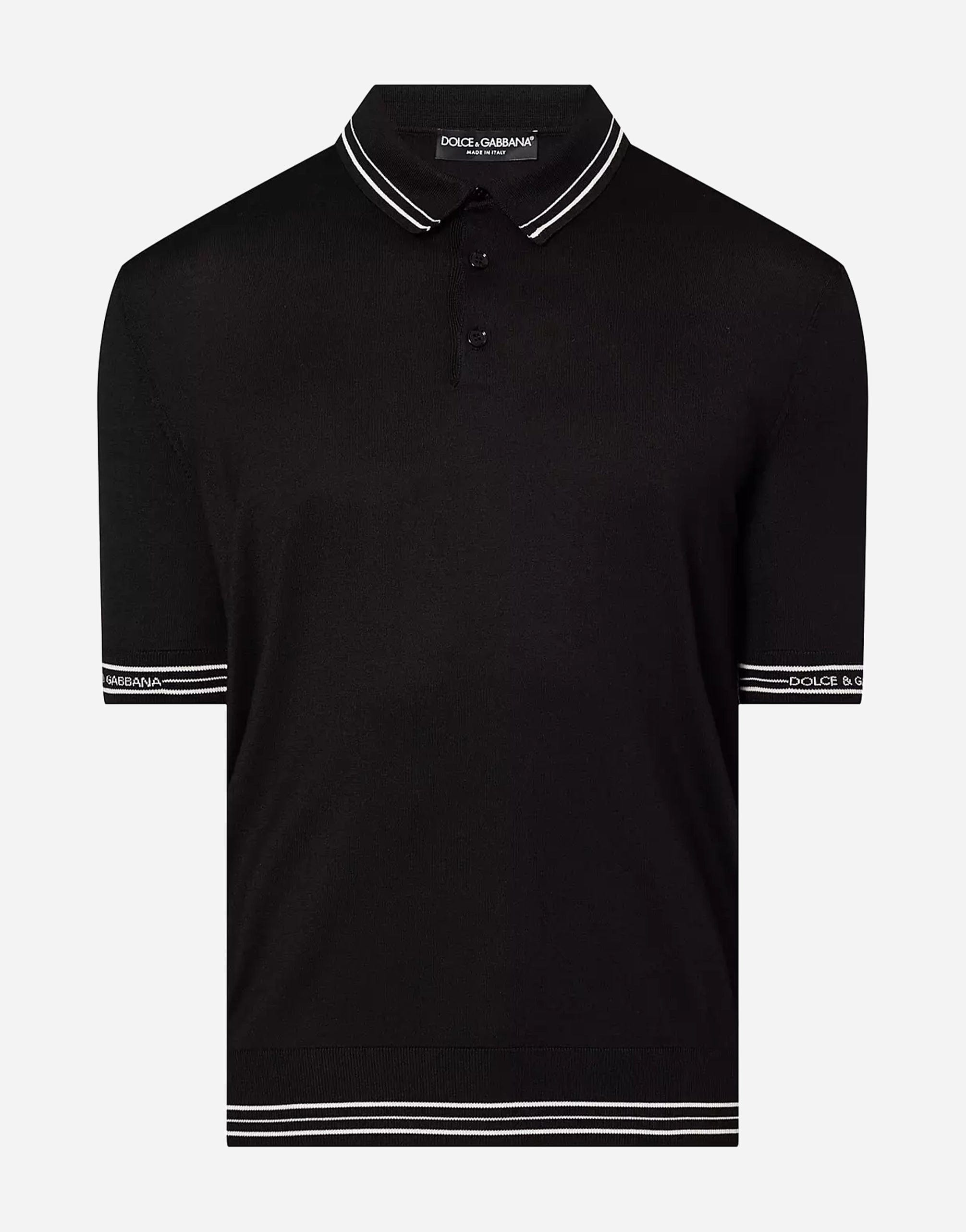 Dolce & Gabbana Logo Stripe Polo Shirt