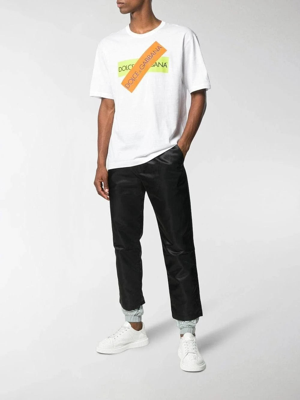 Dolce & Gabbana Logo Tape Cotton T-Shirt