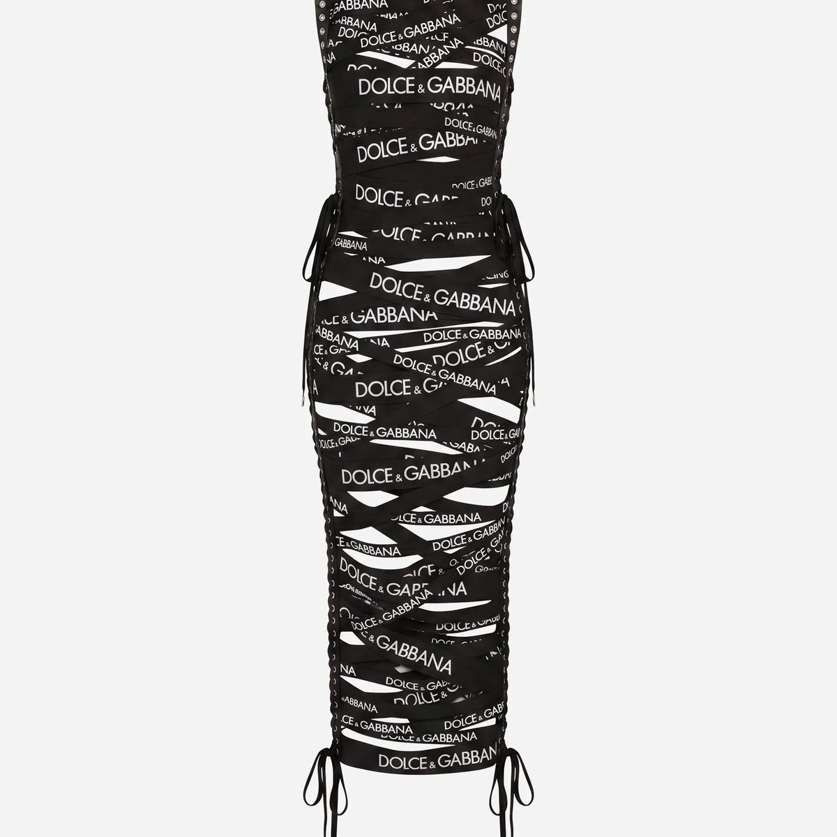 Dolce & Gabbana Logo Tape Cut-Out Bodycon Dress | Sendegaro ZA Dolce & Gabbana Logo Tape Cut-Out Bodycon Dress | Sendegaro ZA