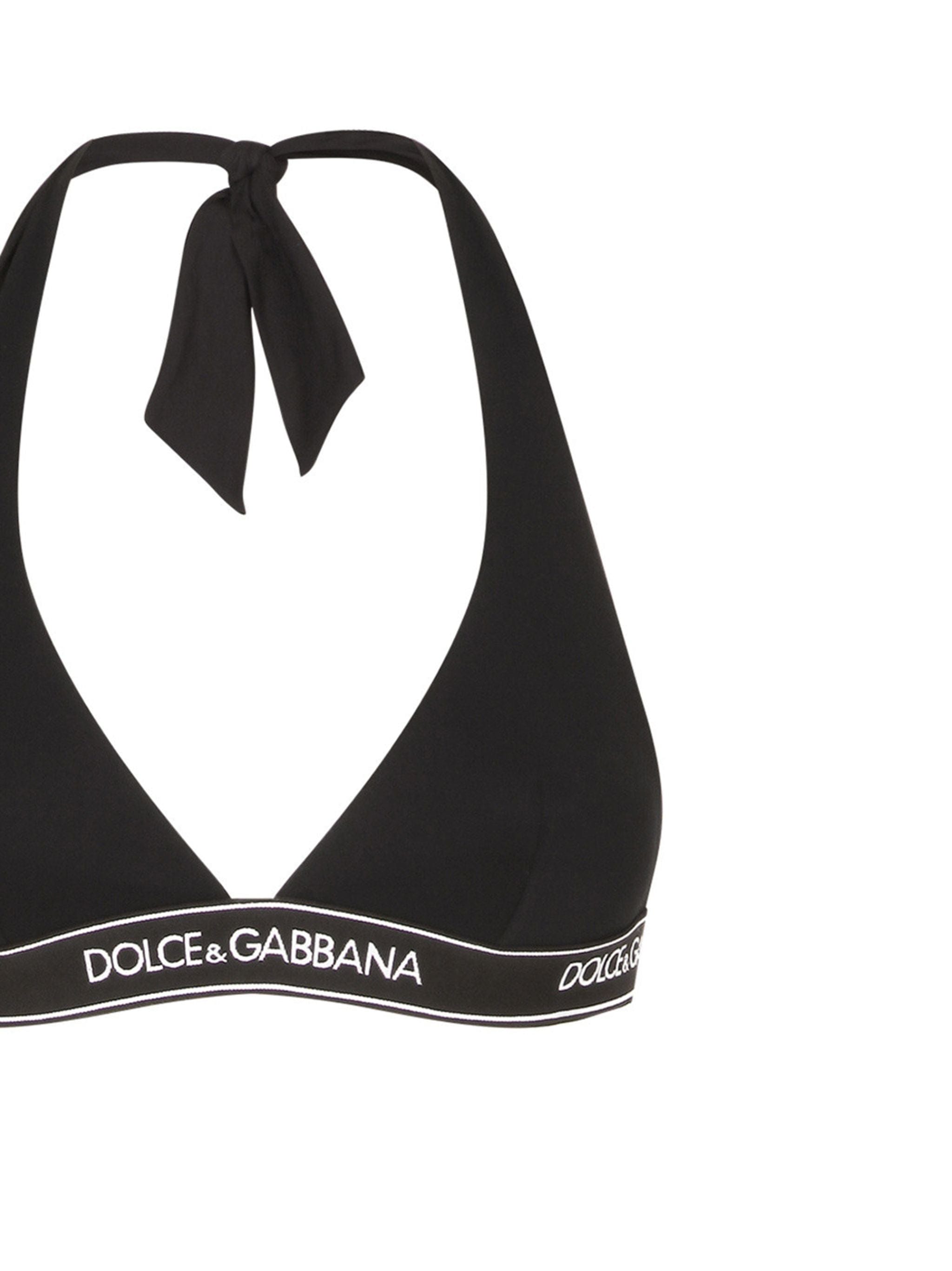 Dolce & Gabbana Logo-Tape Halterneck Bikini