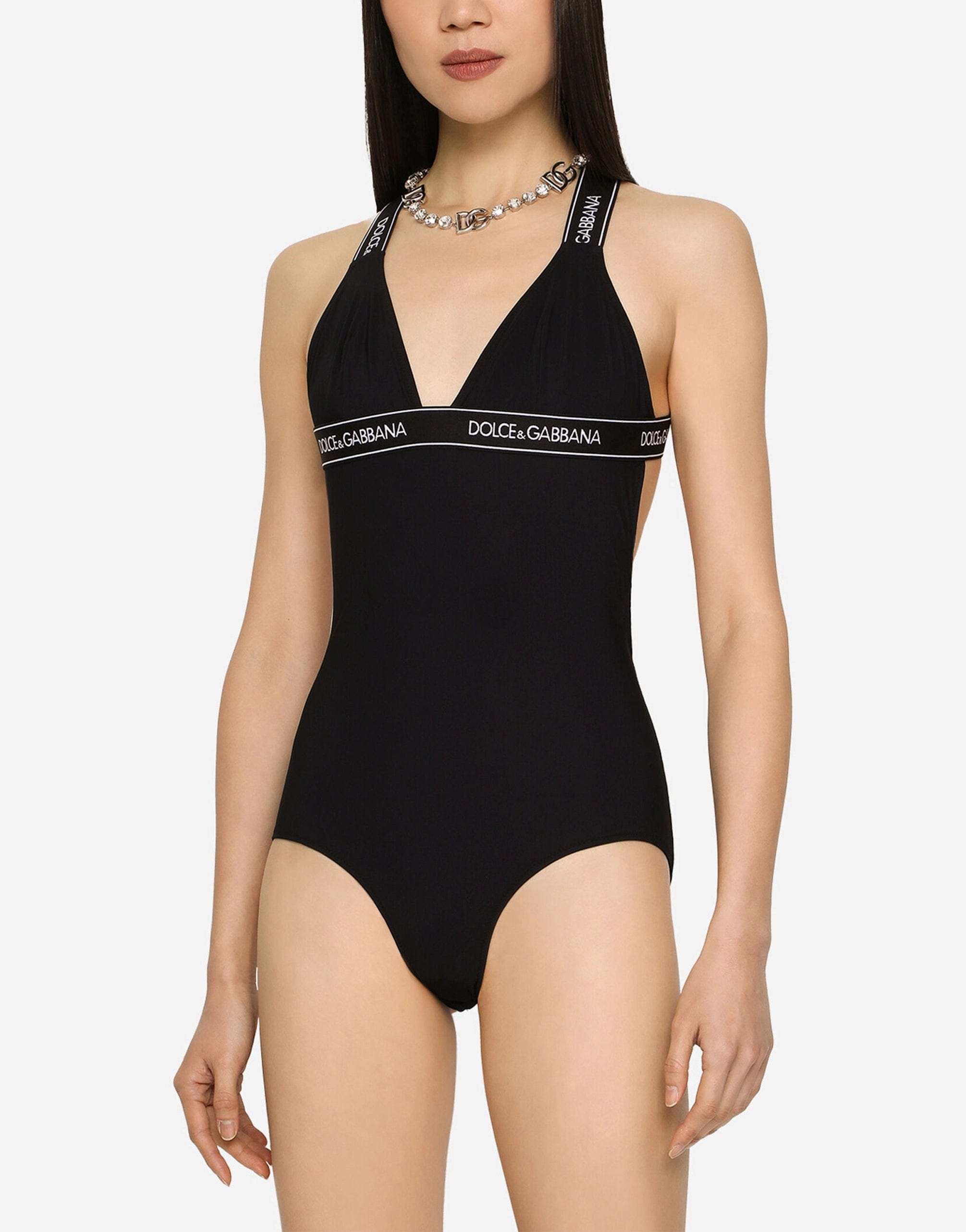 Dolce & Gabbana Logo Trim Swimsuit