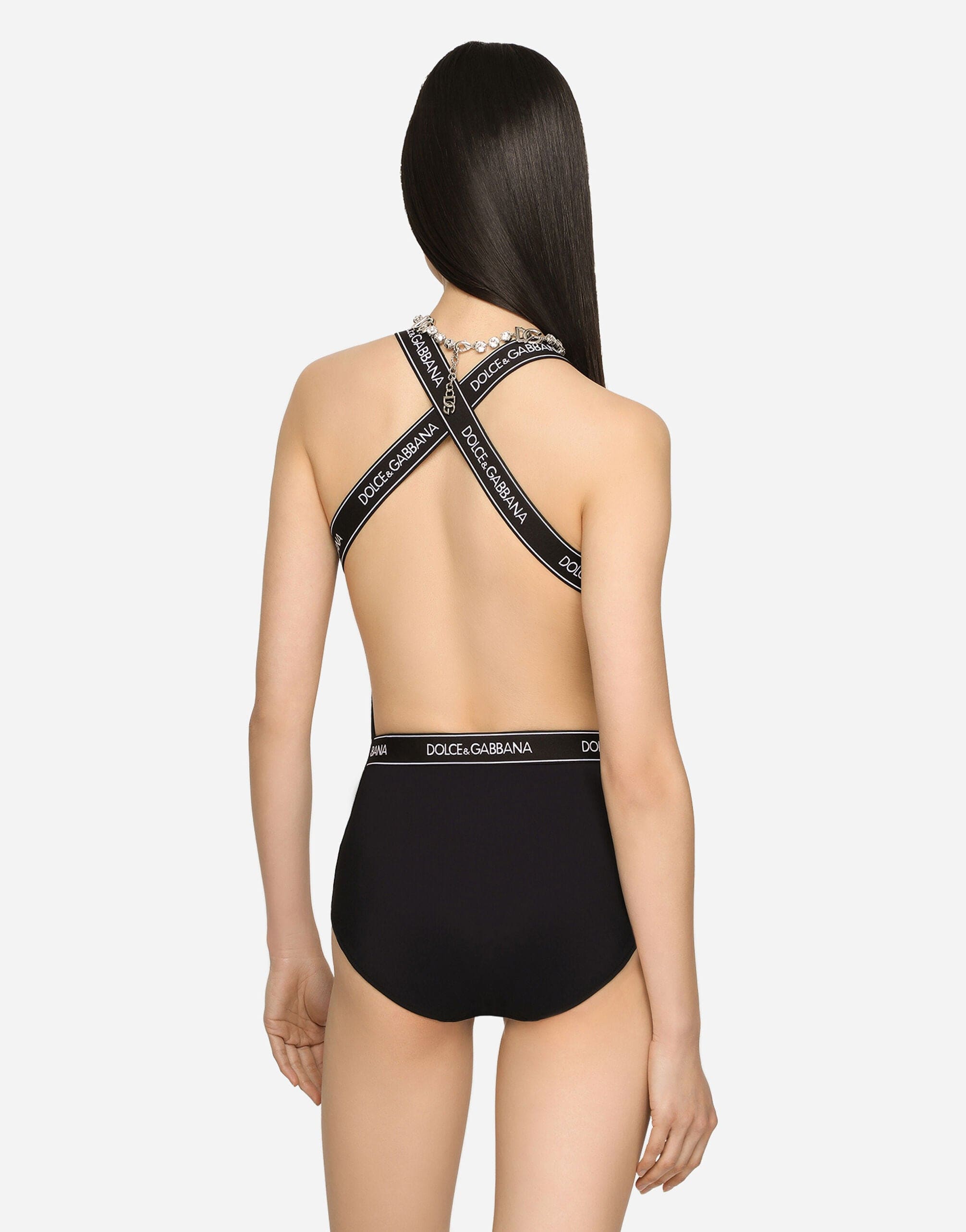 Dolce & Gabbana Logo Trim Swimsuit