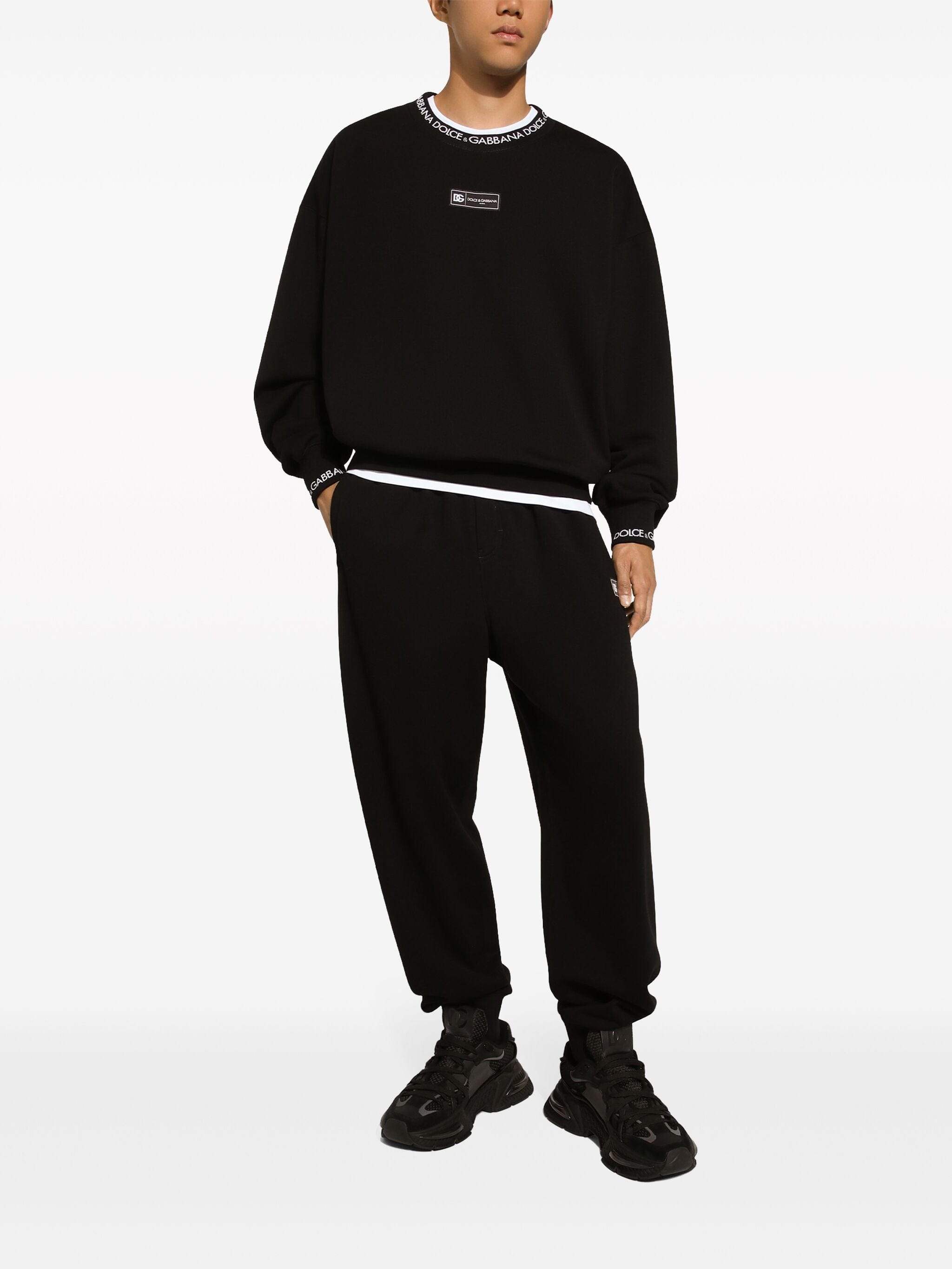 Dolce & Gabbana Logo-Waistband Drawstring Track Pants