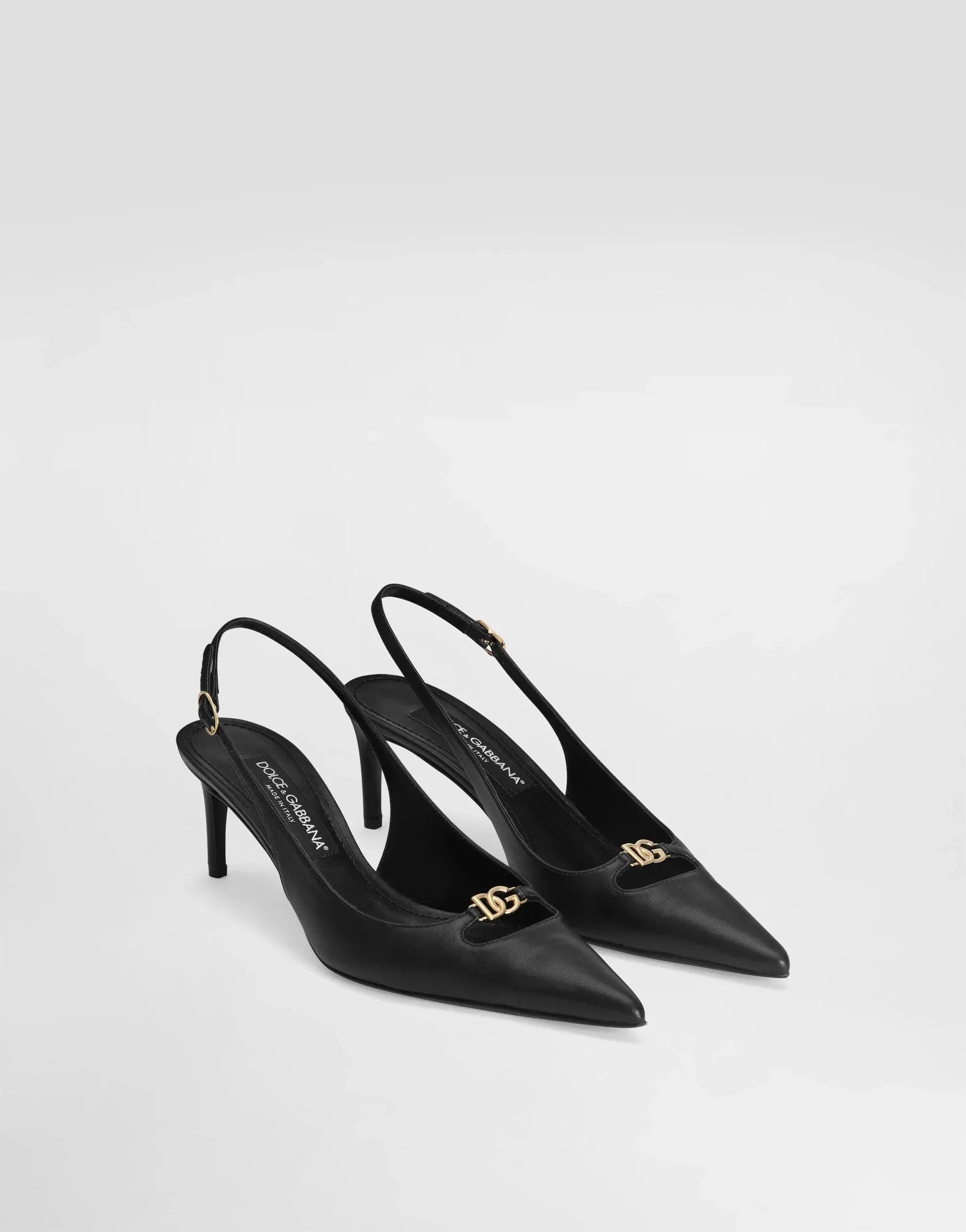 Dolce & Gabbana Lollo Leather Slingbacks