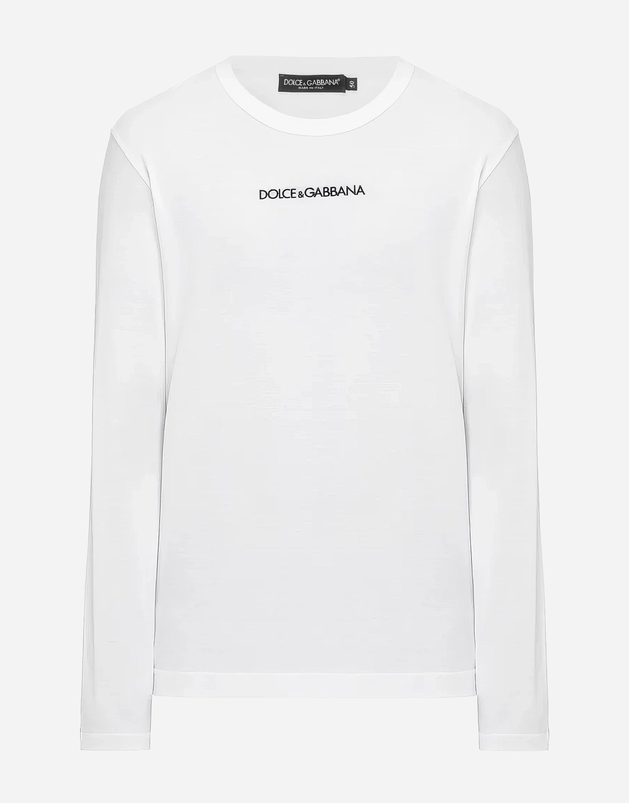 Dolce & Gabbana Long Sleeve Embroidery Logo Sweatshirt