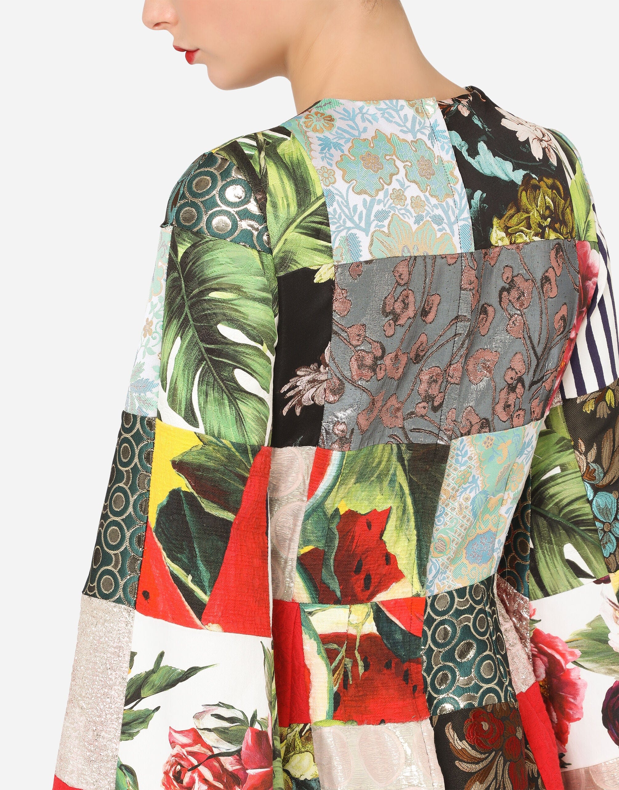 Dolce & Gabbana Multicolor Floral Patchwork Shift Mini Dress