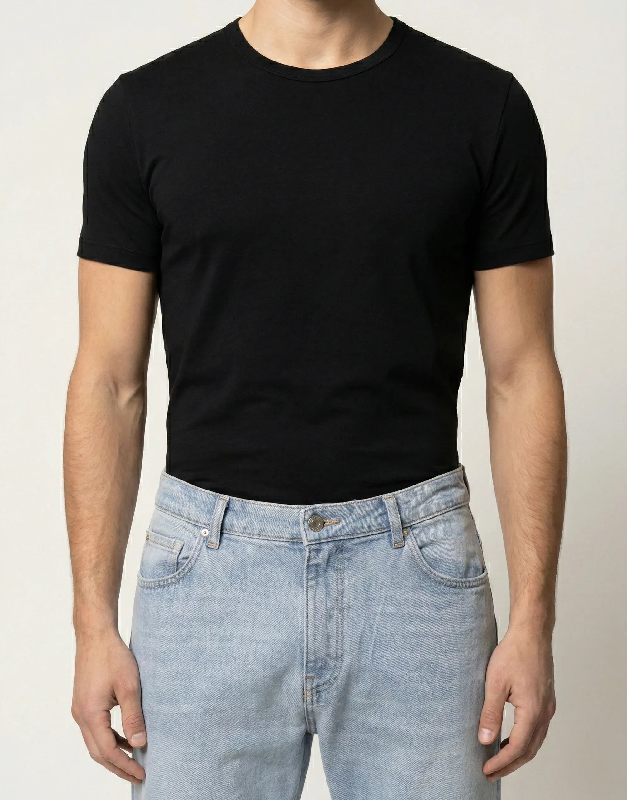 Dolce & Gabbana Loose-Fit Light Blue Washed Cotton Denim Jeans