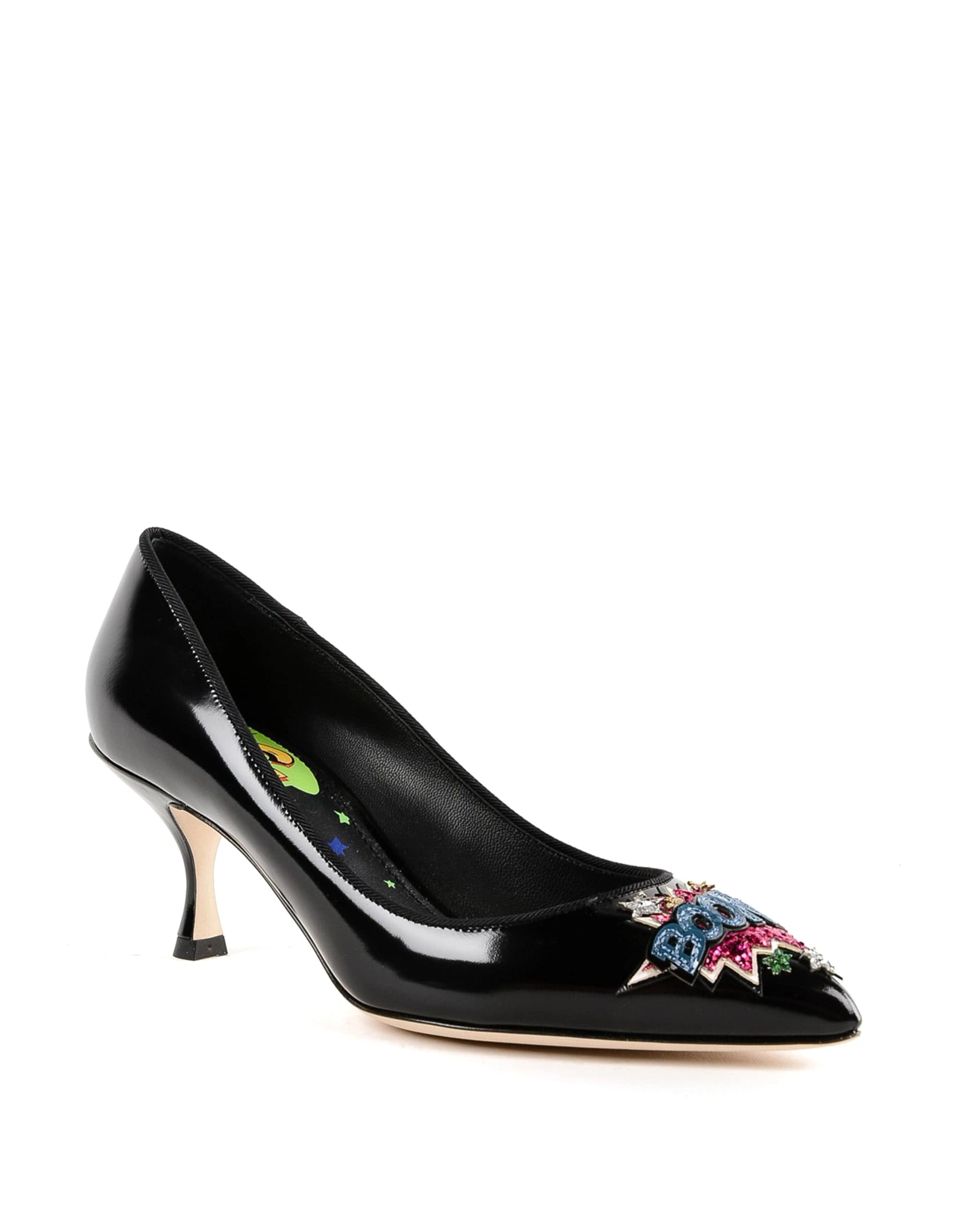 Dolce & Gabbana Lori Boom Patch Patent Leather Pumps