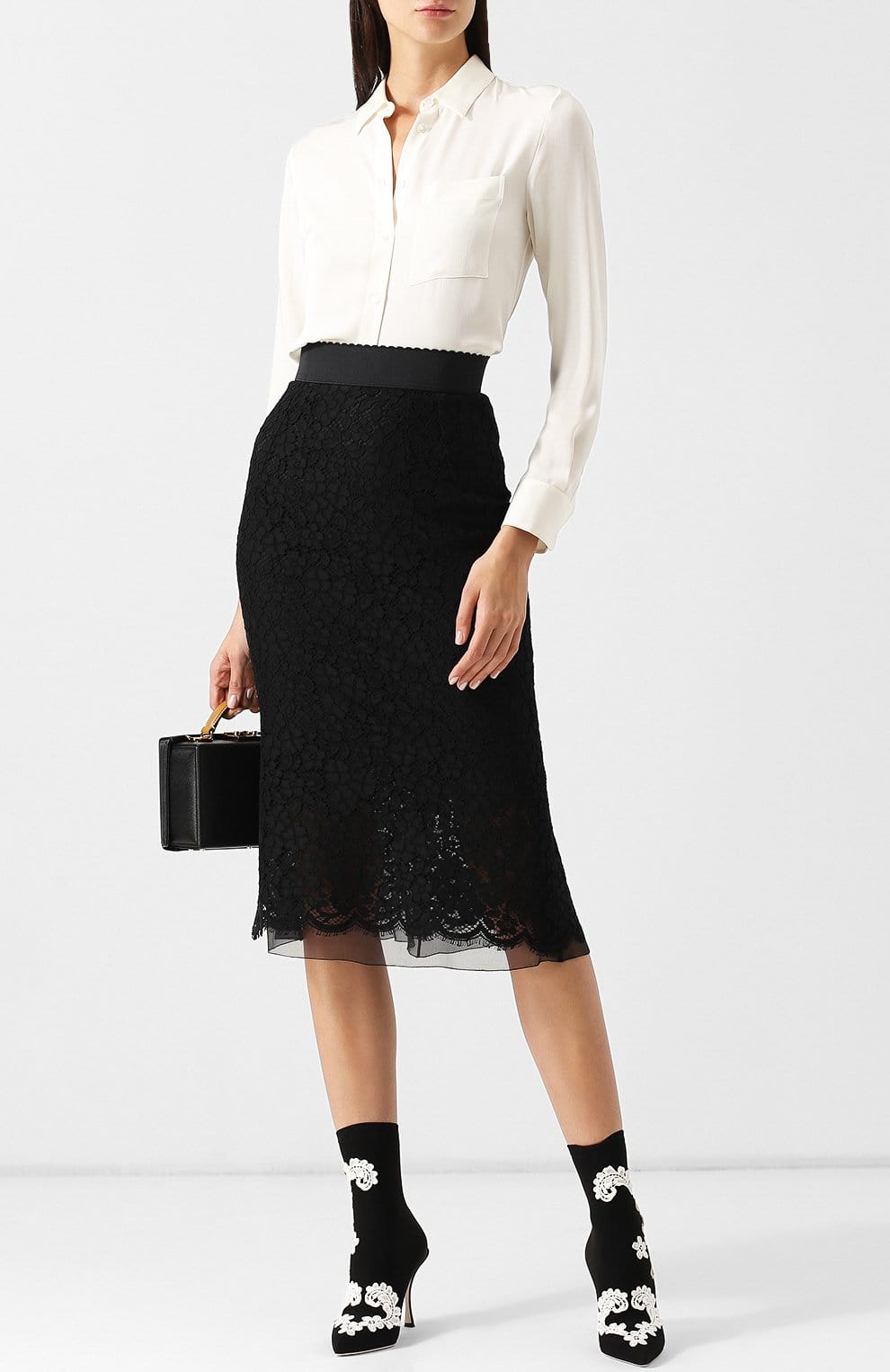 Dolce & Gabbana Lori Macramé Embroidered Ankle Booties