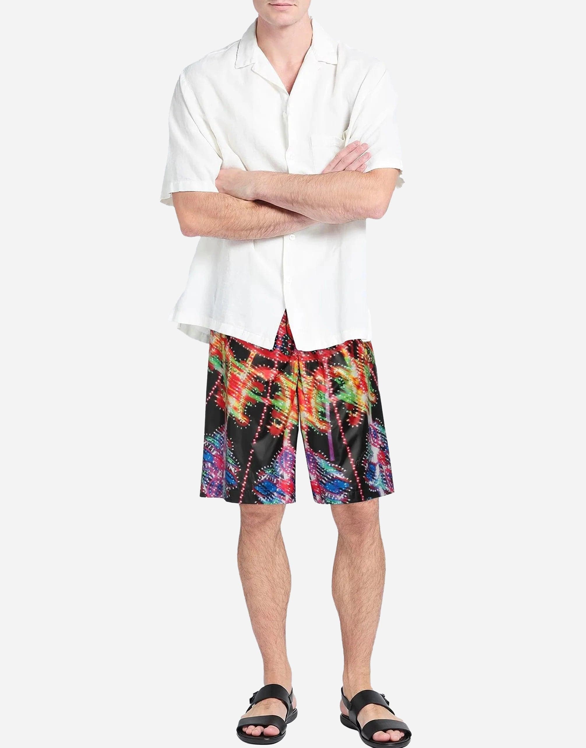 Luminarie -print Bermuda shorts
