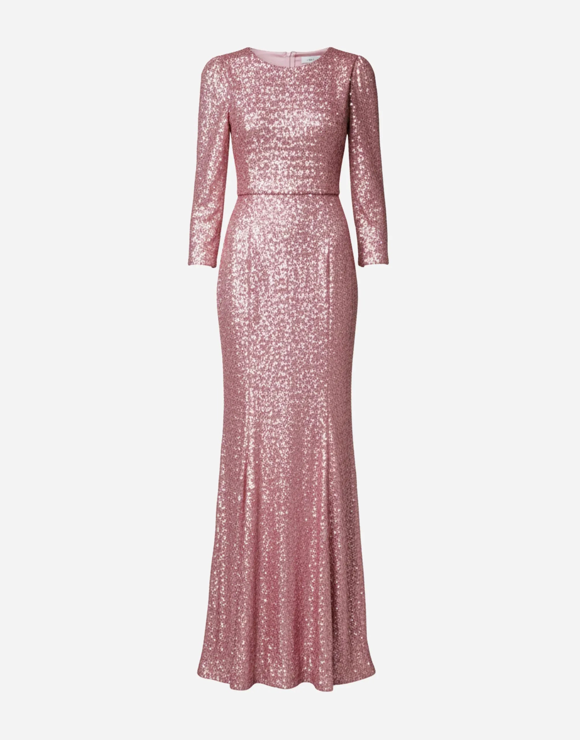 Dolce & Gabbana Pink Sequinned Mermaid Long Gown Dress