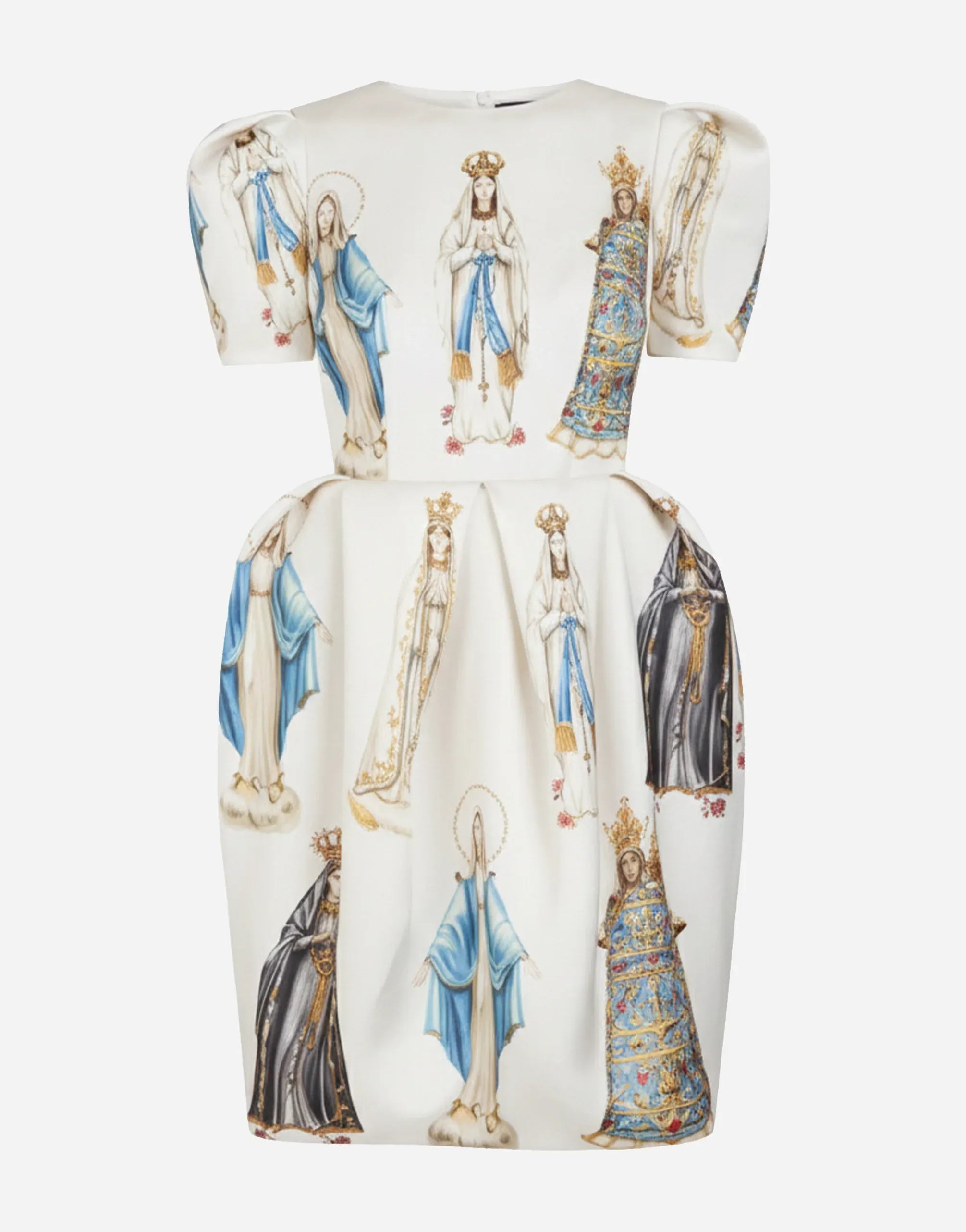 Dolce & Gabbana Madonna-Print Organza Silk Dress