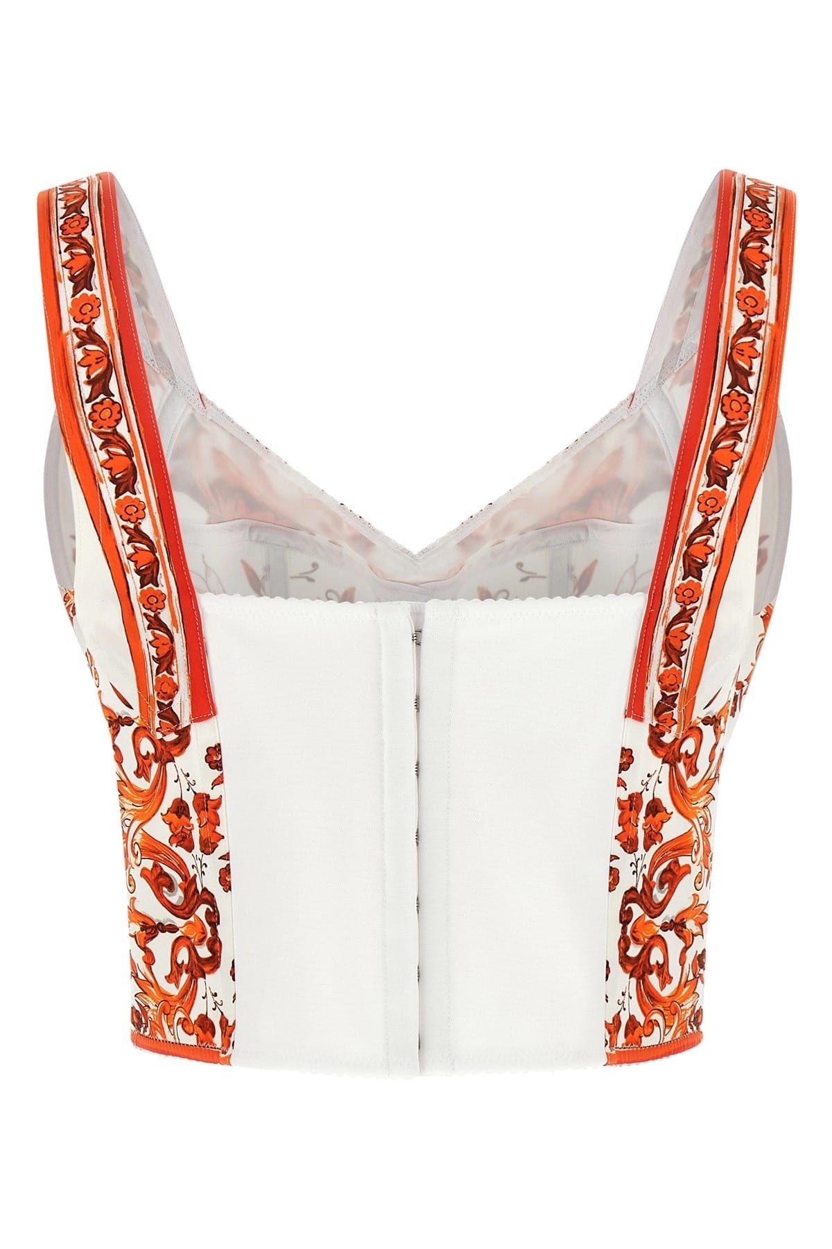 Dolce & Gabbana Dolce & Gabbana Maiolica Print Bustier Top