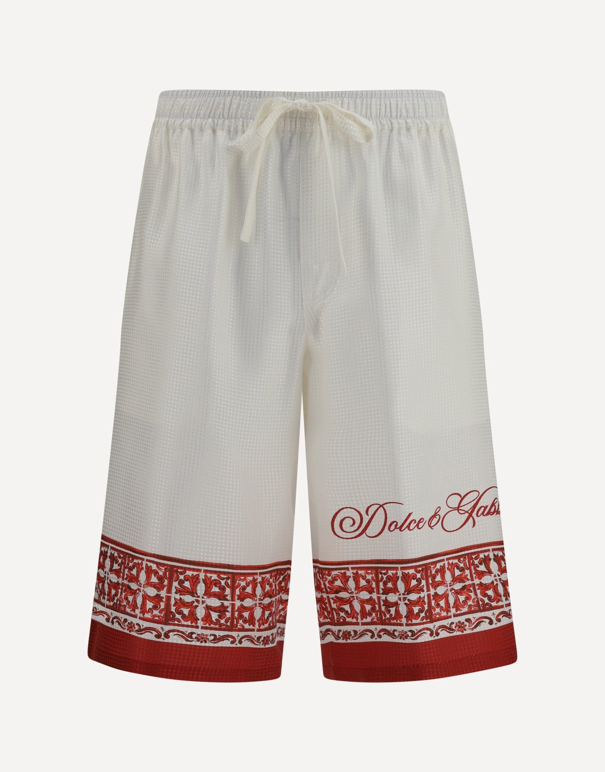 Dolce & Gabbana Dolce & Gabbana Maiolica Print Jacquard Twill Shorts