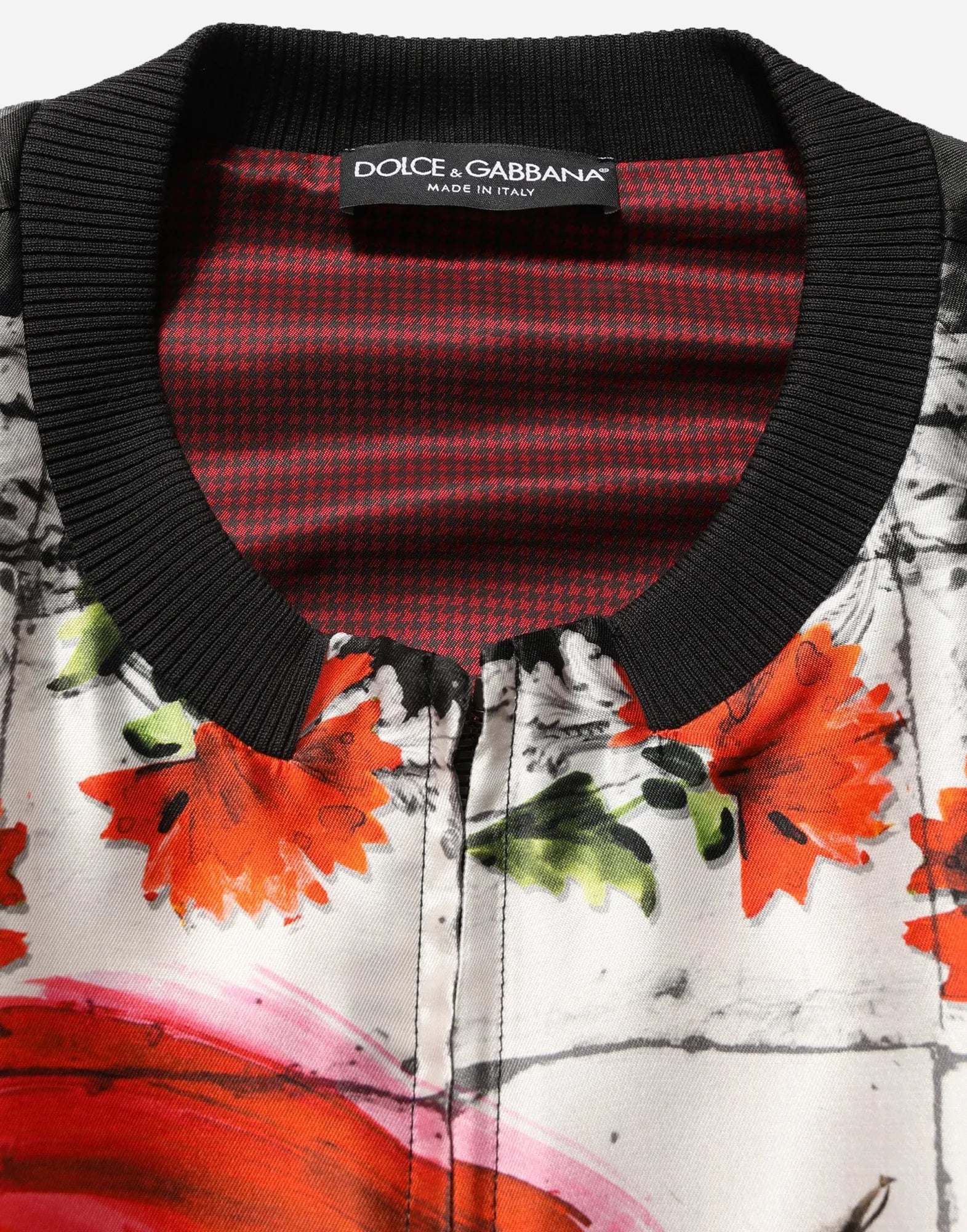 Dolce & Gabbana Dolce & Gabbana Majolica Bull Print Bomber Jacket