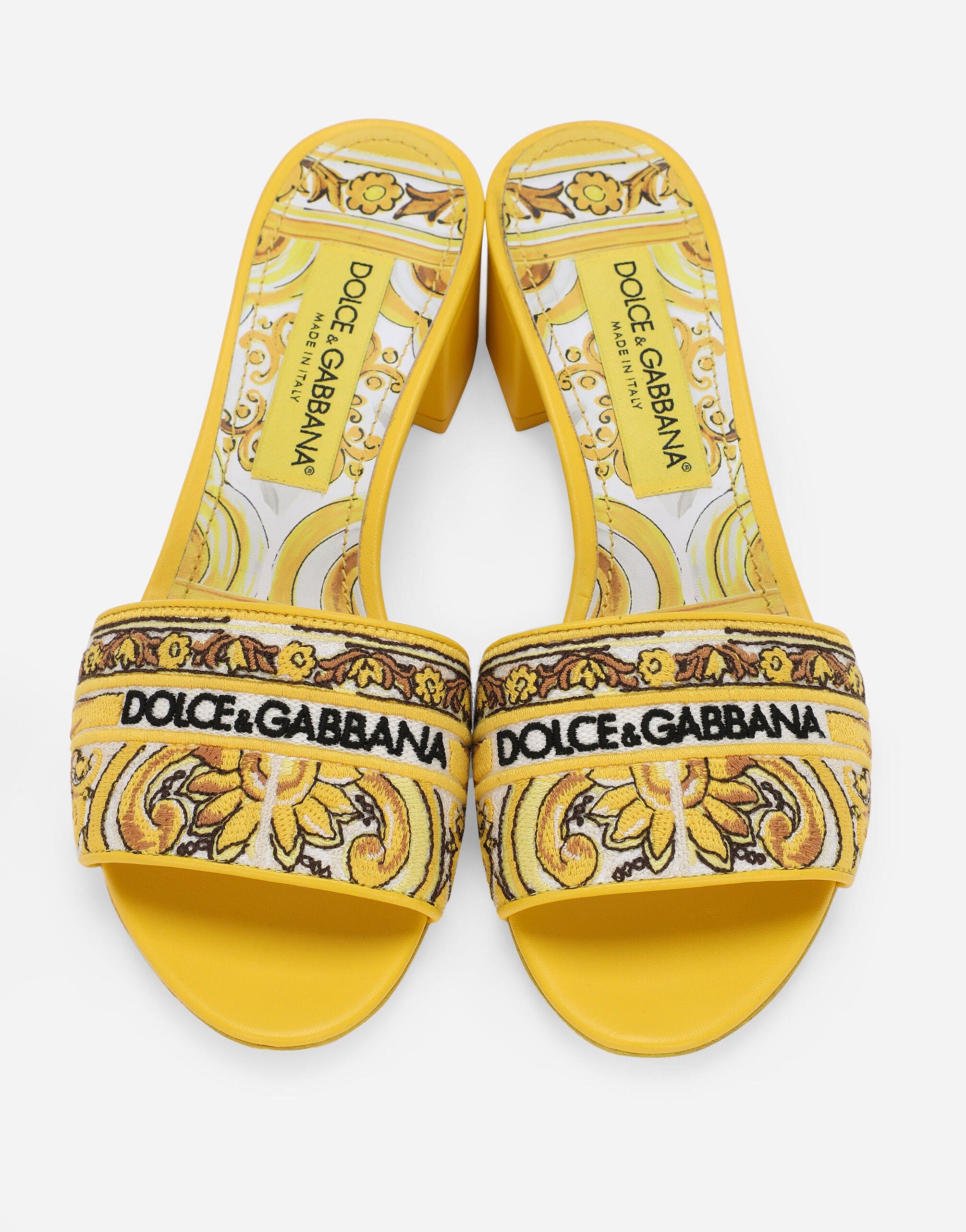 Dolce & Gabbana Majolica Embroidery Mules