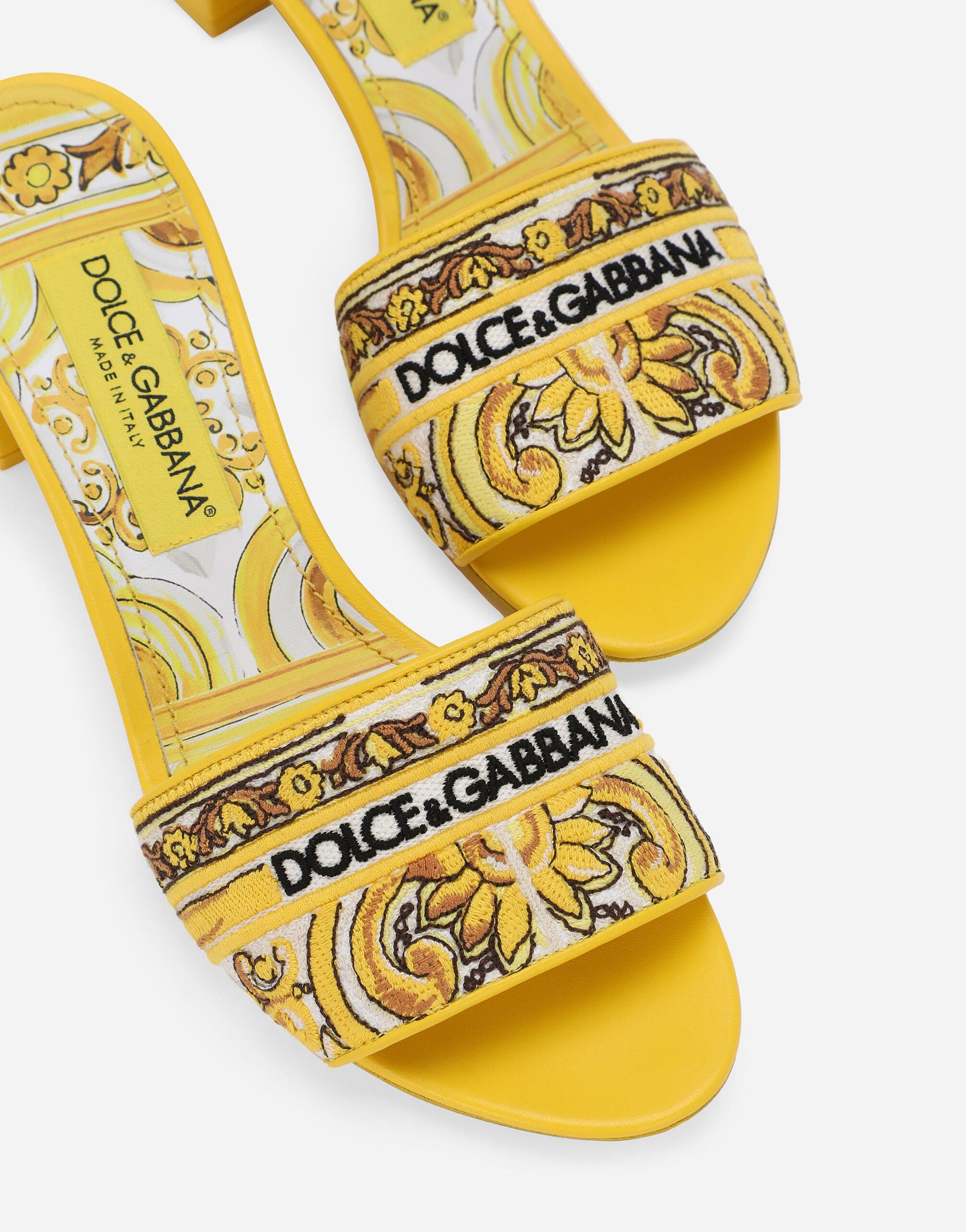 Dolce & Gabbana Majolica Embroidery Mules