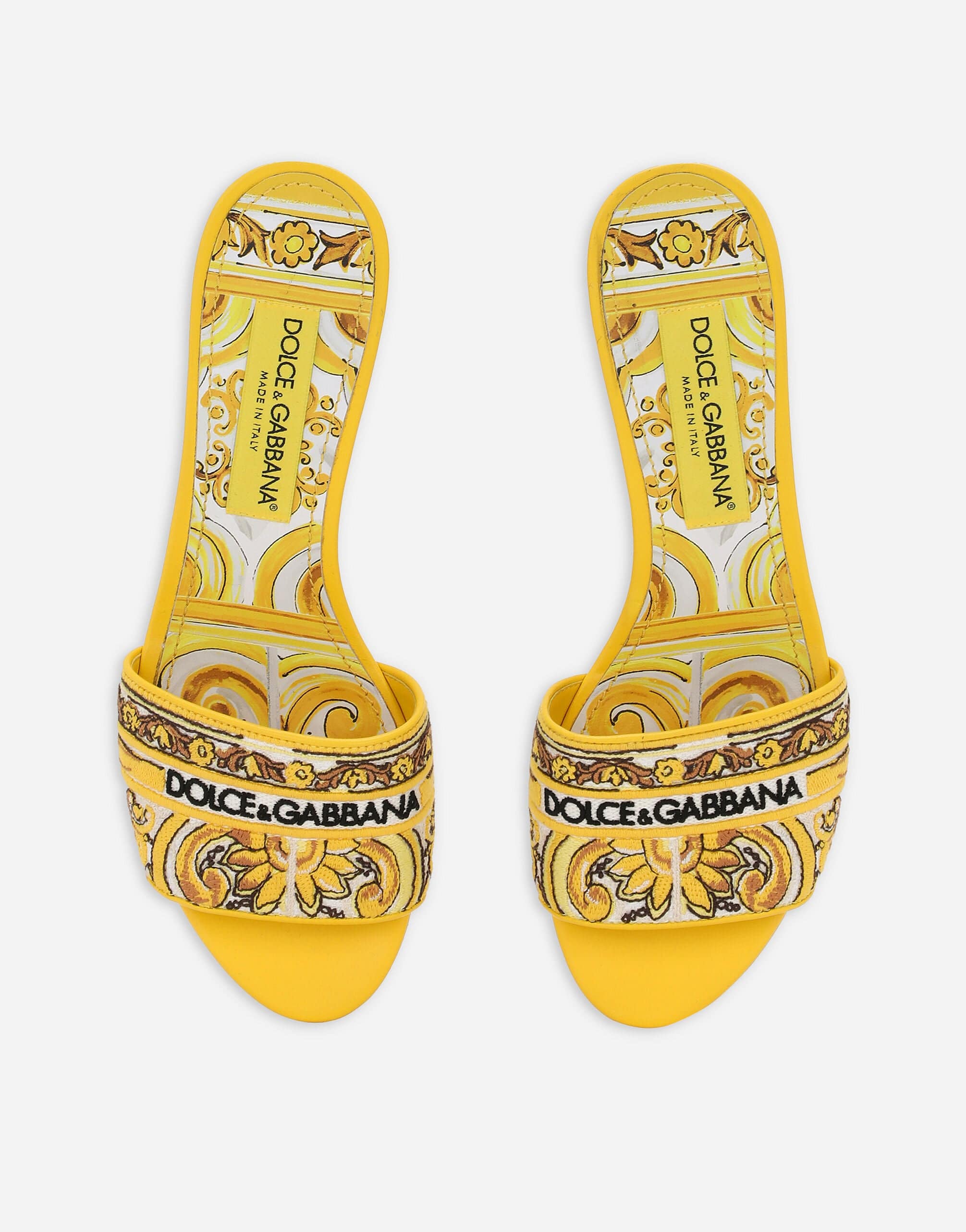 Dolce & Gabbana Majolica Embroidery Mules