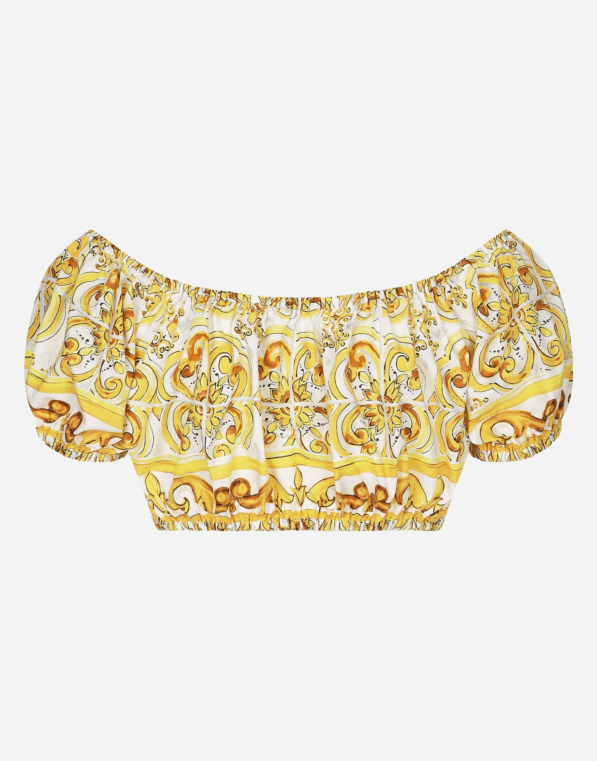 Dolce & Gabbana Majolica-Print Crop Top