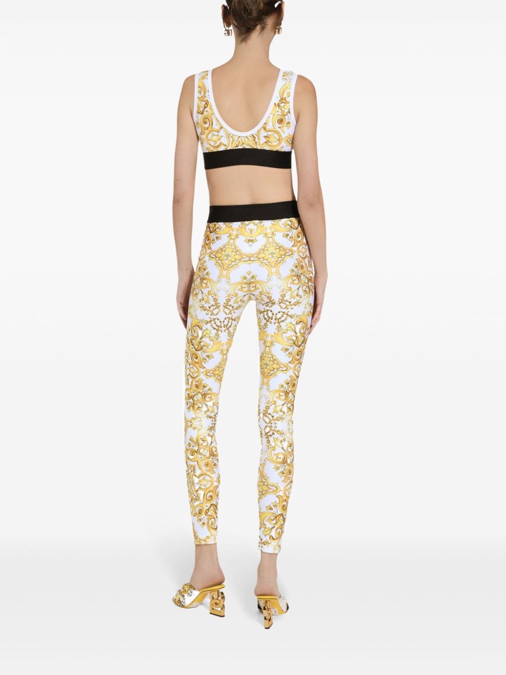 Dolce & Gabbana Majolica-Print Cropped Tank Top