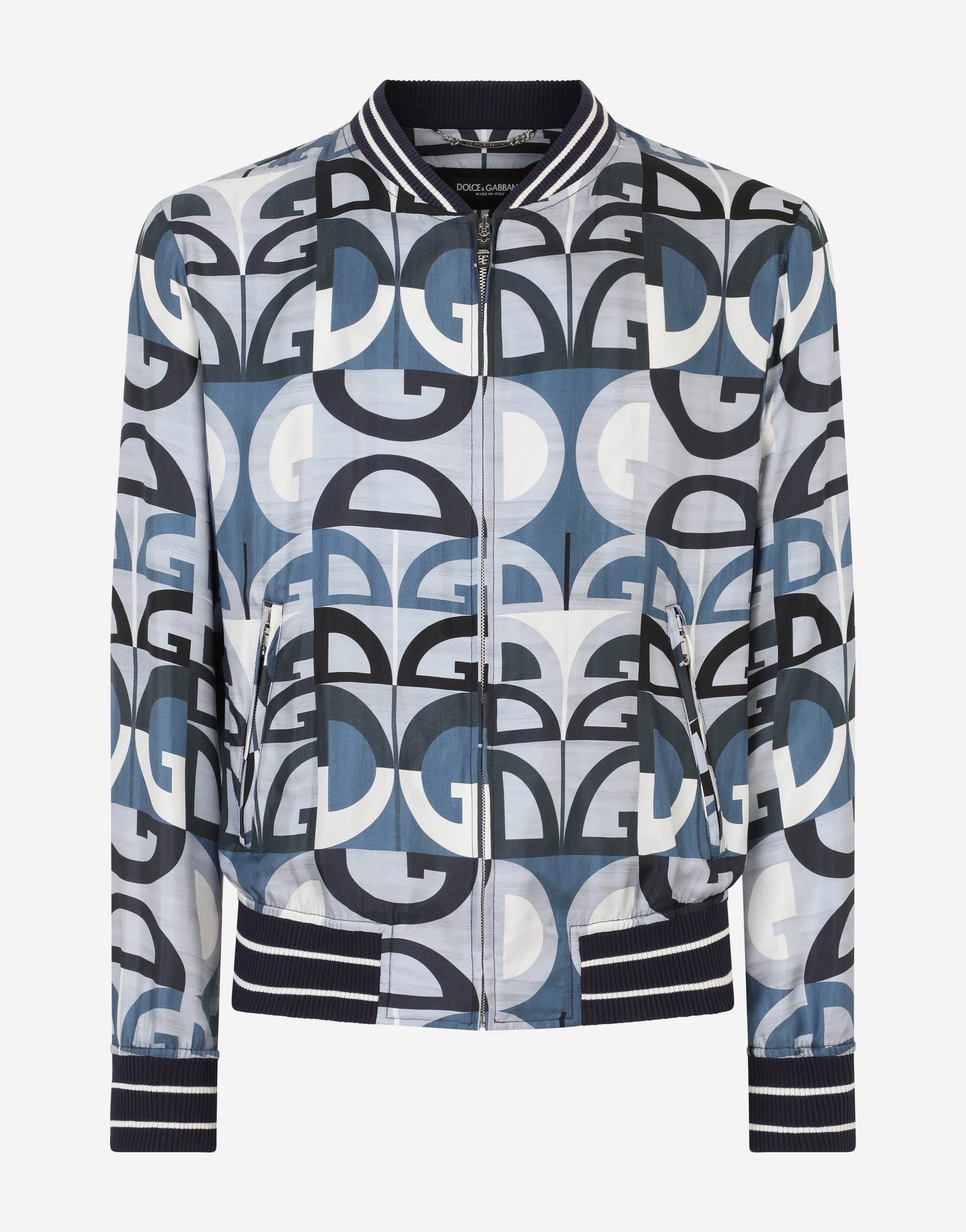 Dolce & Gabbana Majolica-Print Silk Bomber Jacket