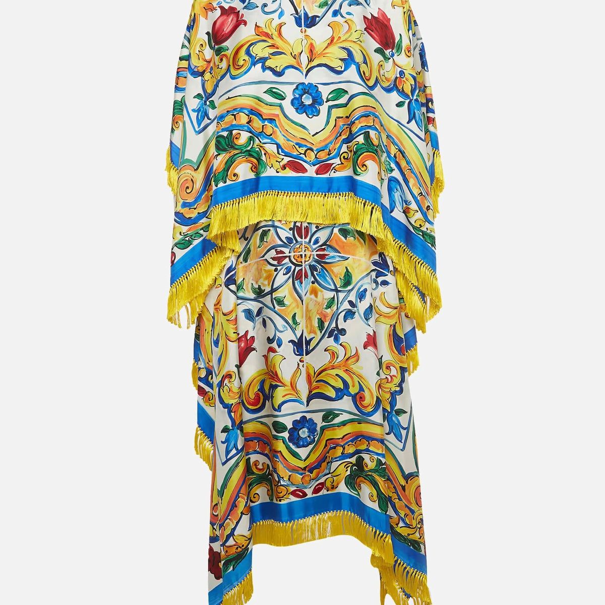 Dolce & Gabbana Majolica-print шелк Kaftan | Sendegaro RU
