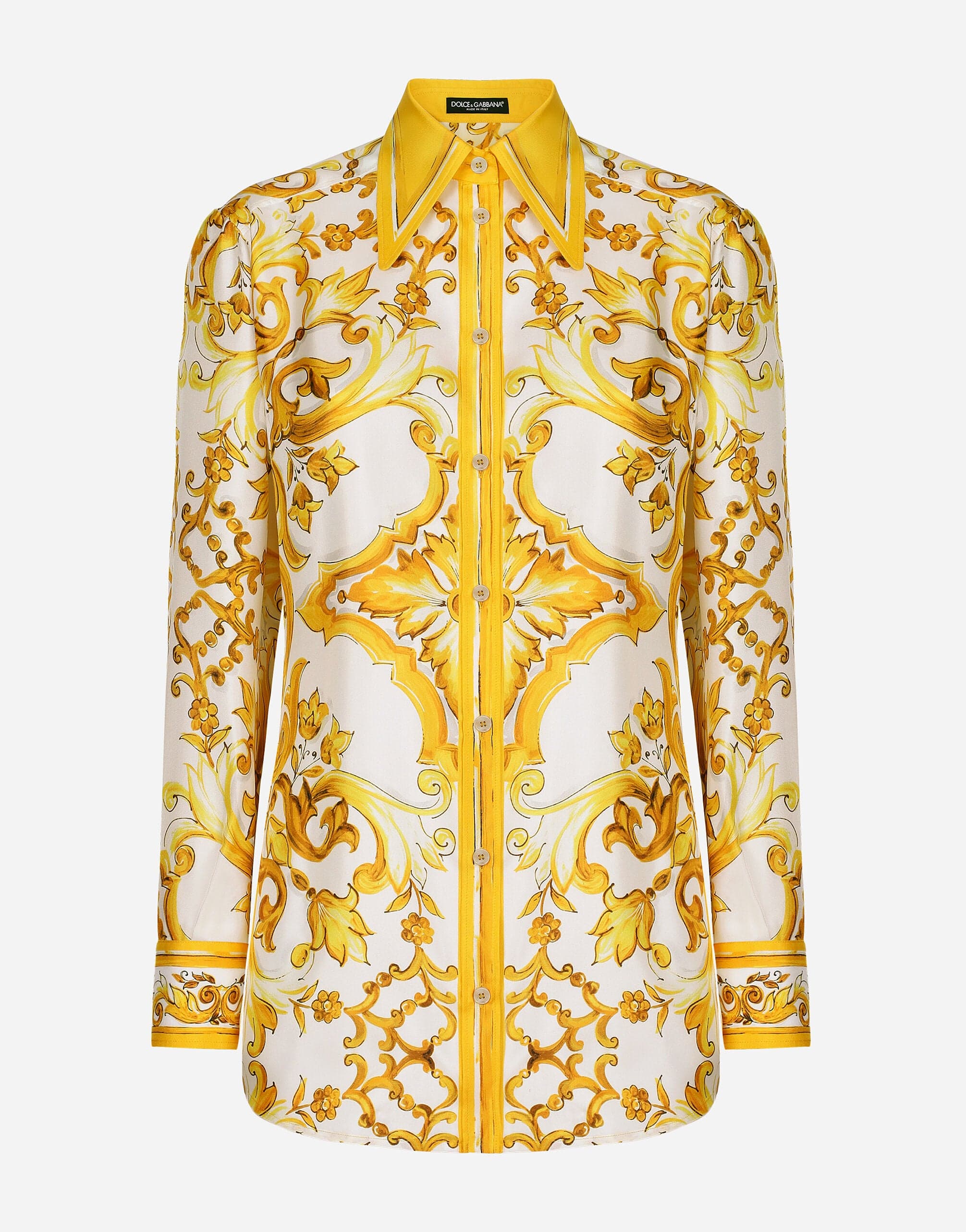 Dolce & Gabbana Majolica-Print Silk Shirt