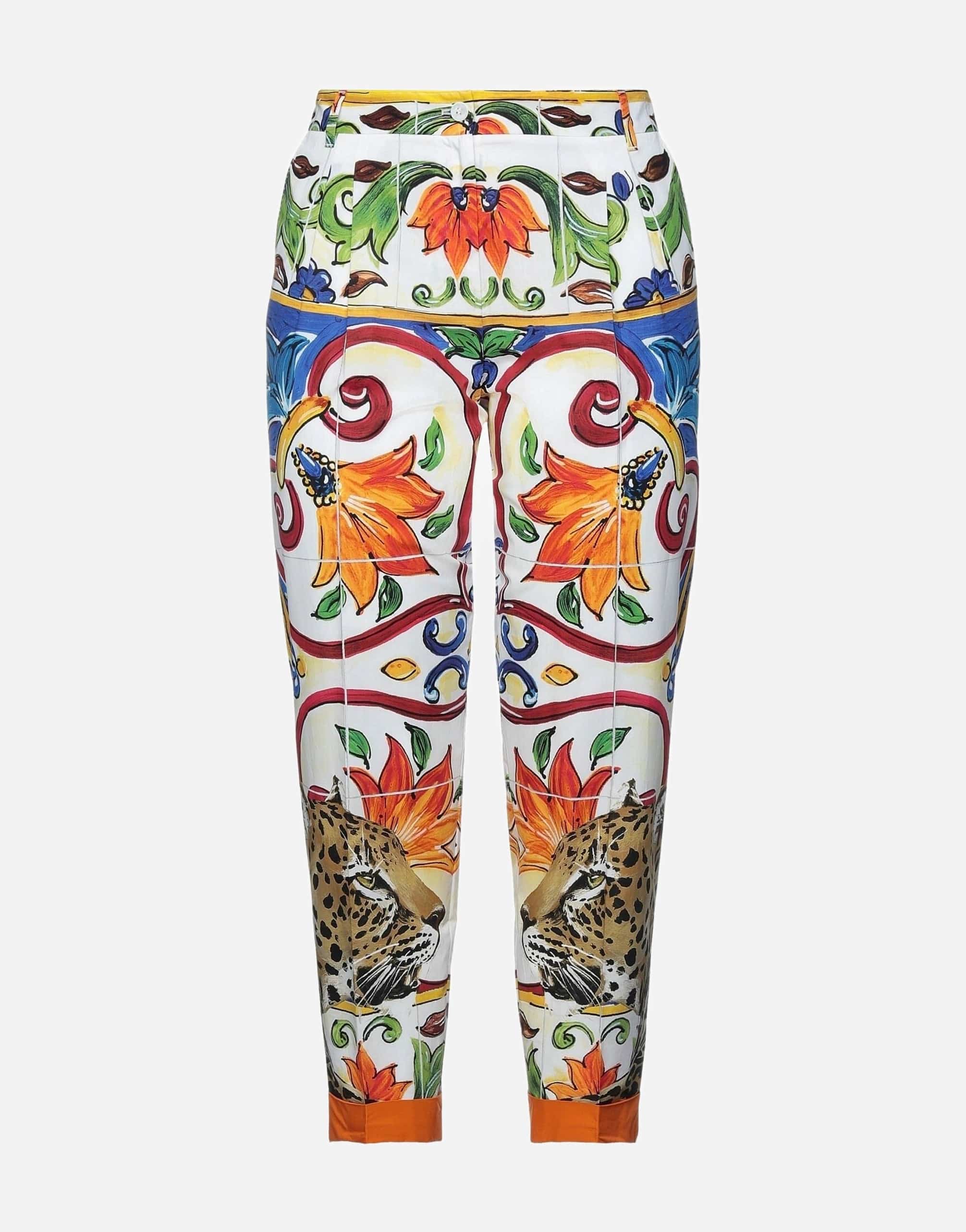 Dolce & Gabbana Majolica Print Tapered Pants