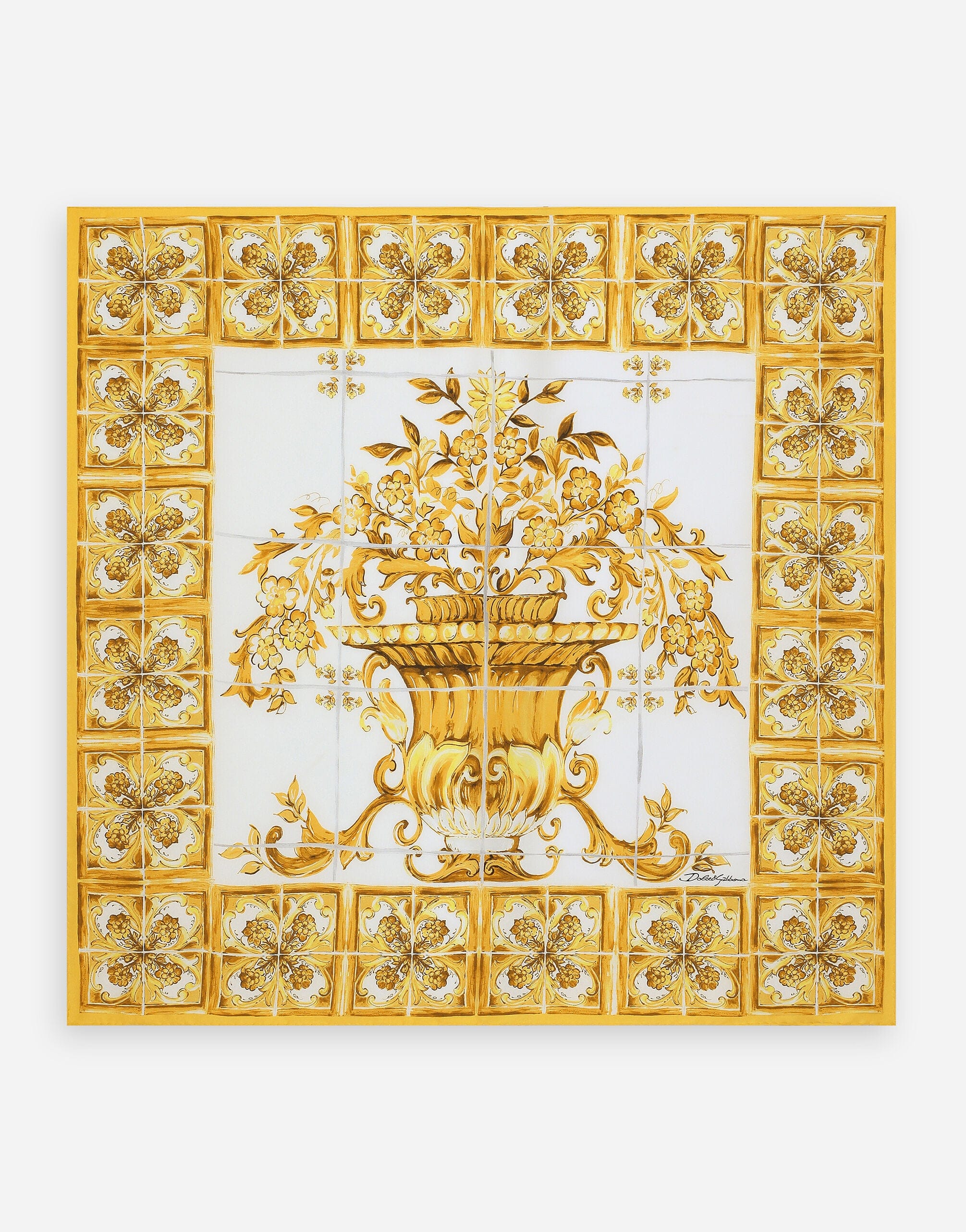 Dolce & Gabbana Majolica-Print Twill Scarf