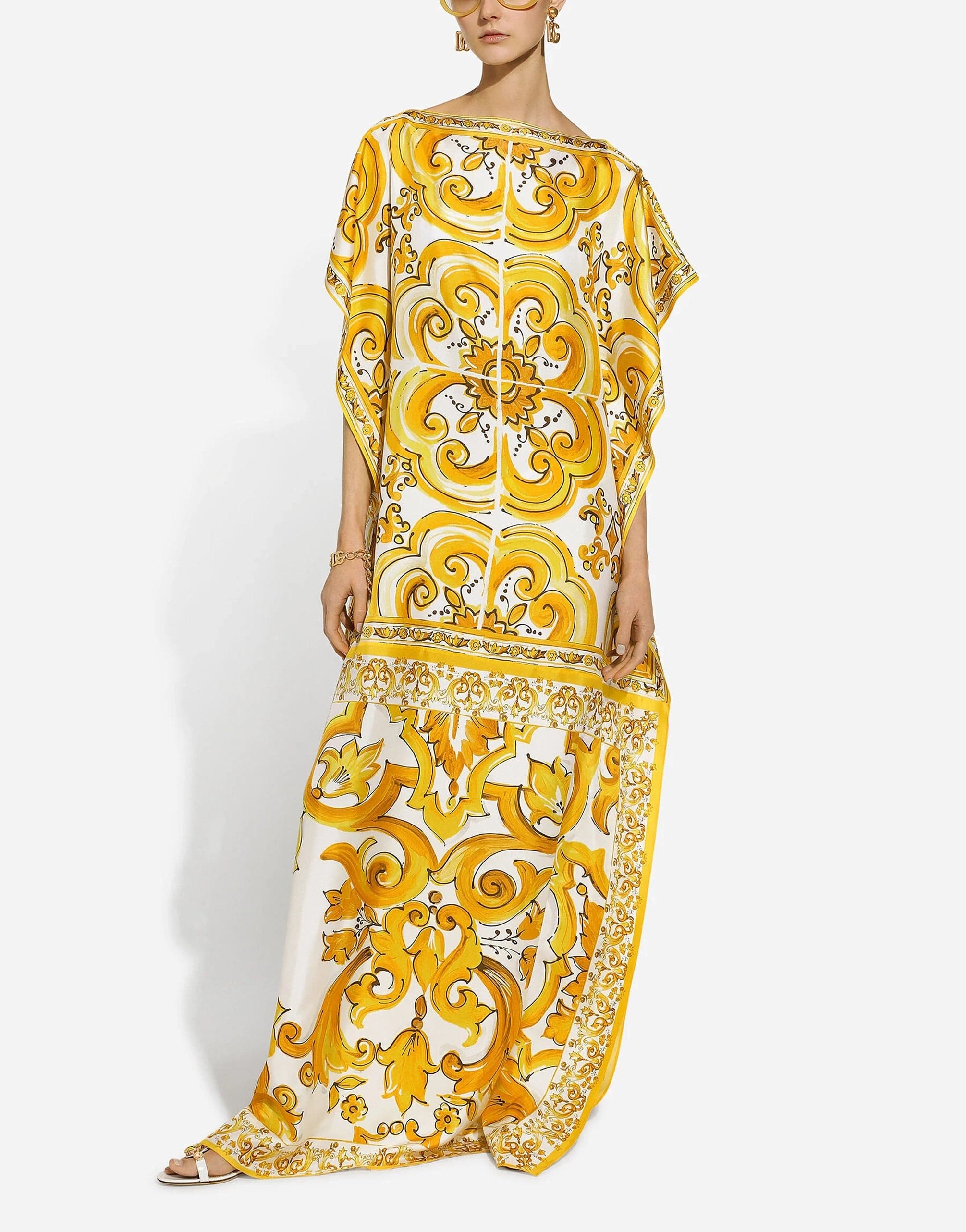 Dolce & Gabbana Majolica Silk Maxi Dress