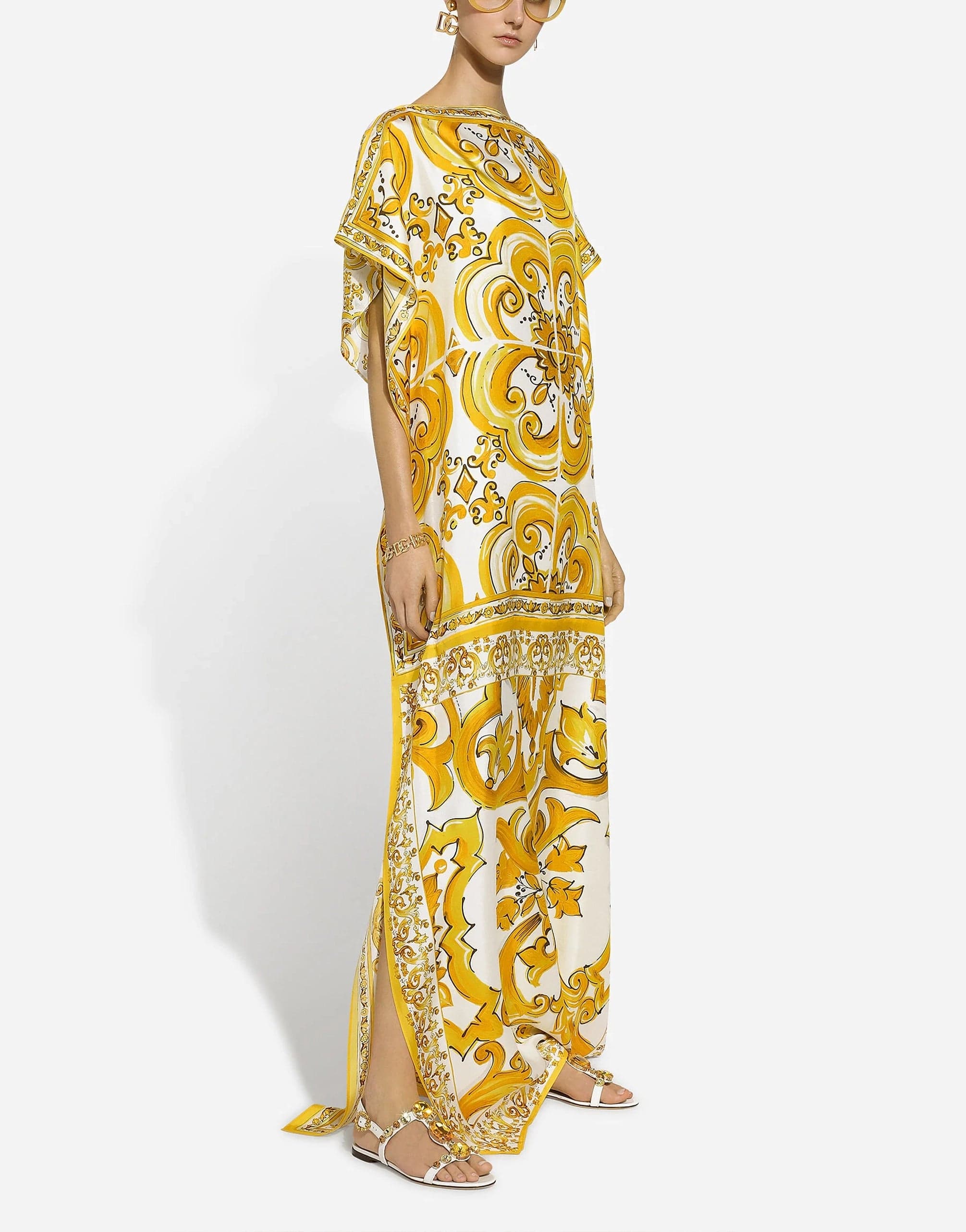 Dolce & Gabbana Majolica Silk Maxi Dress