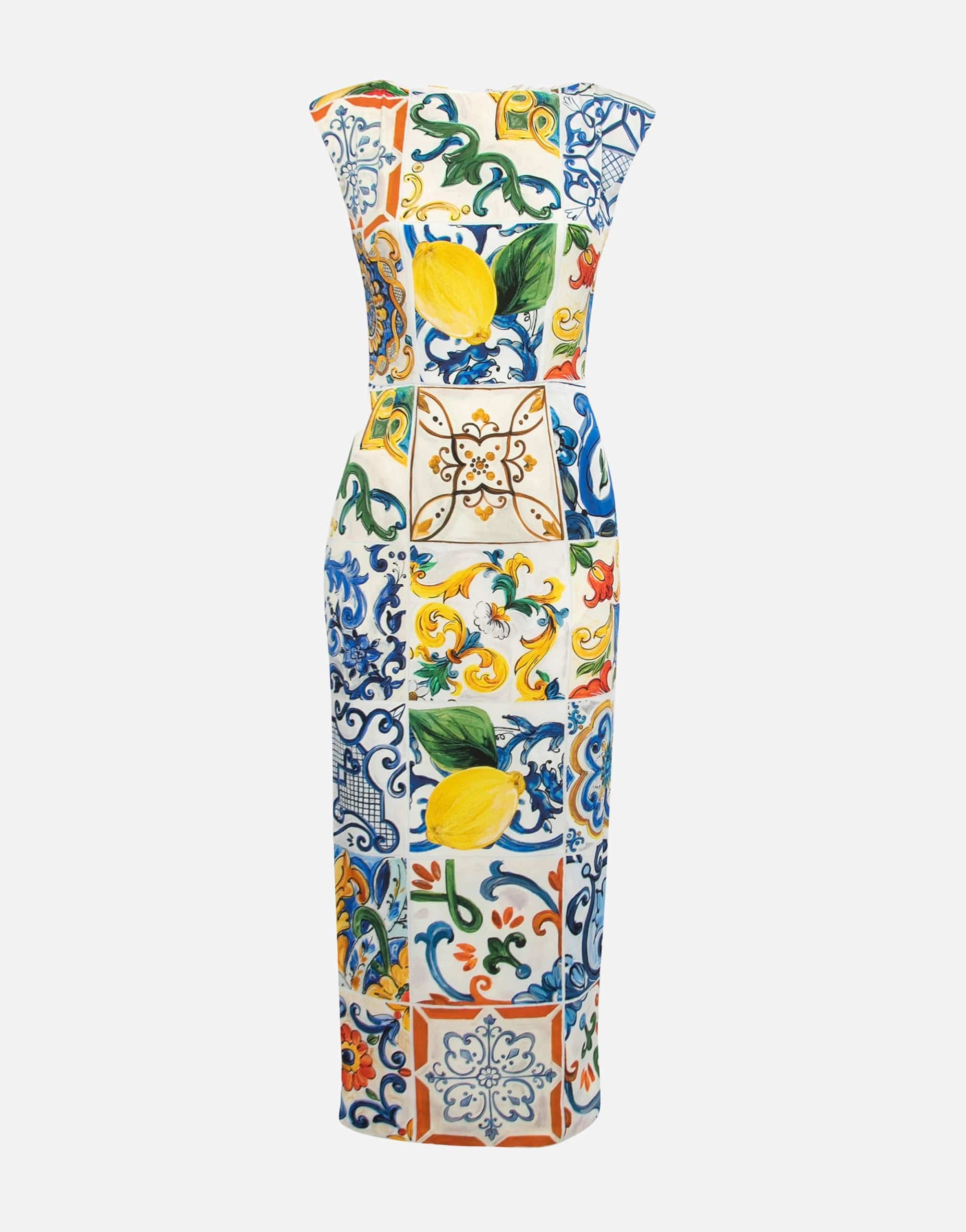 Dolce & Gabbana Majolica Tile Print Dress