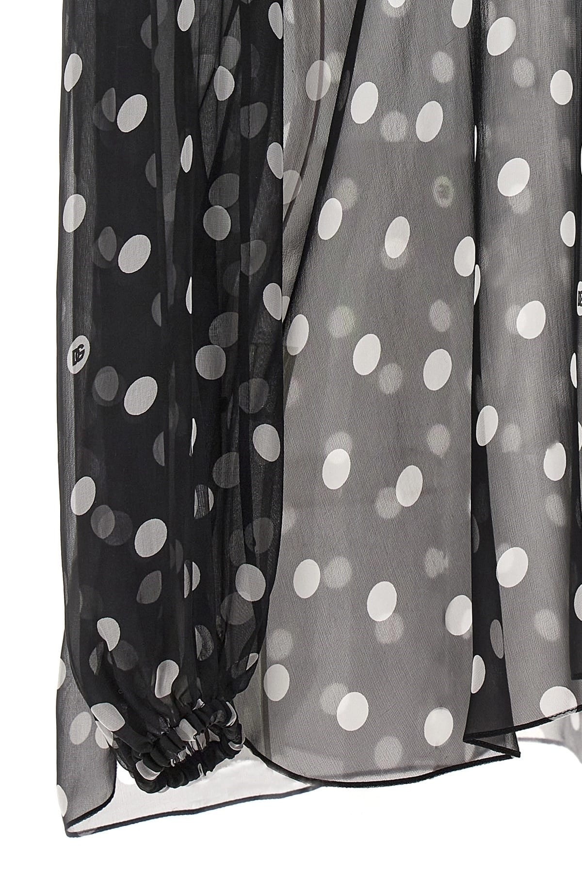 Dolce & Gabbana Dolce & Gabbana Mambo Polka Dot Pussy Bow Blouse