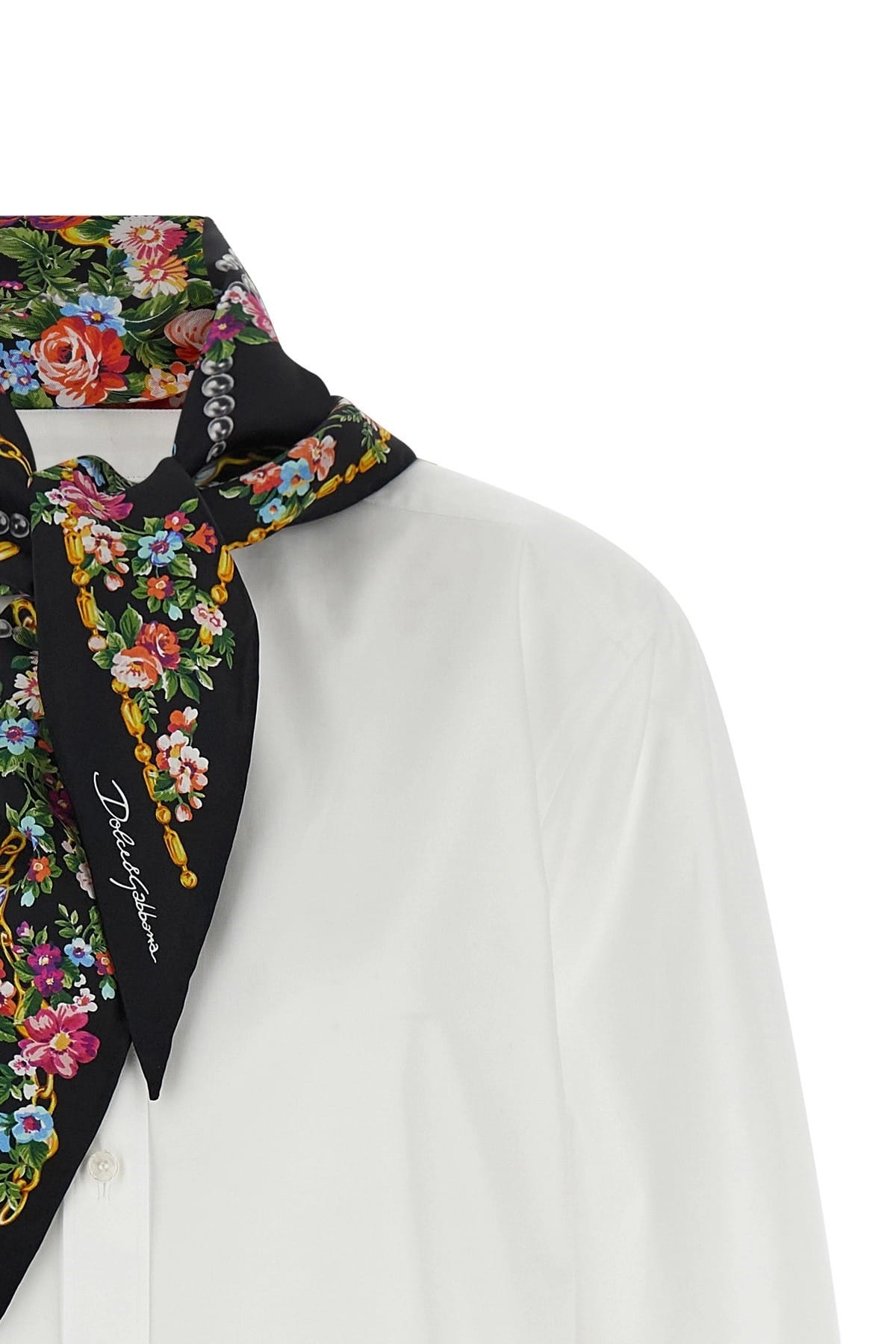Dolce & Gabbana Dolce & Gabbana Mandarin Collar Shirt With Scarf