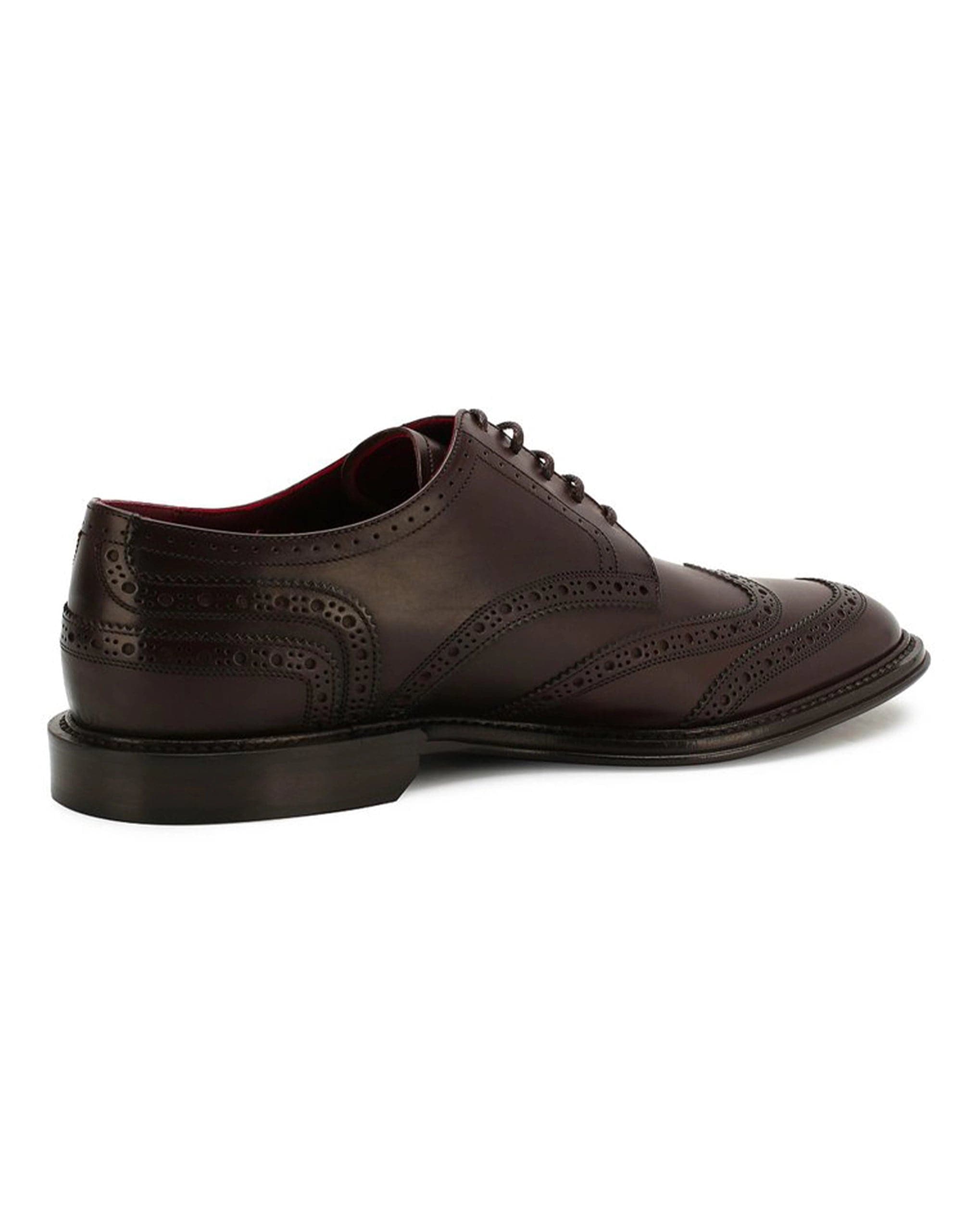 Dolce & Gabbana Marsala Calfskin Brogue Shoes