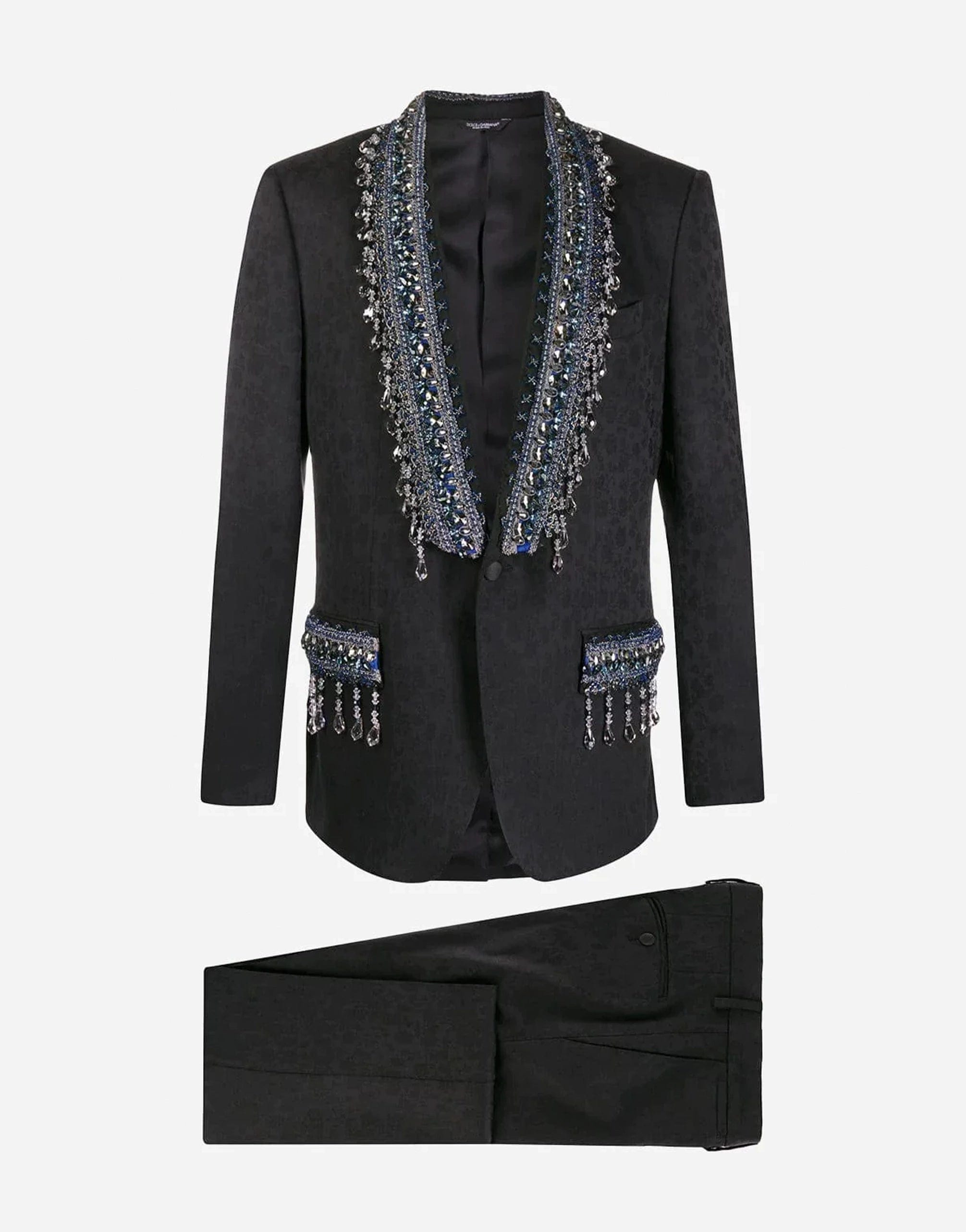 Dolce & Gabbana Martini-Fit Floral Jacquard Suit